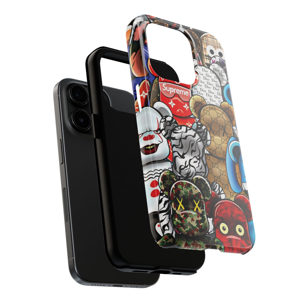 Trendy Bear Phone Case: Stylish Tough Protector for Streetwear Lovers, Gift for Teens, Unique Accessories for Holiday Celebrations