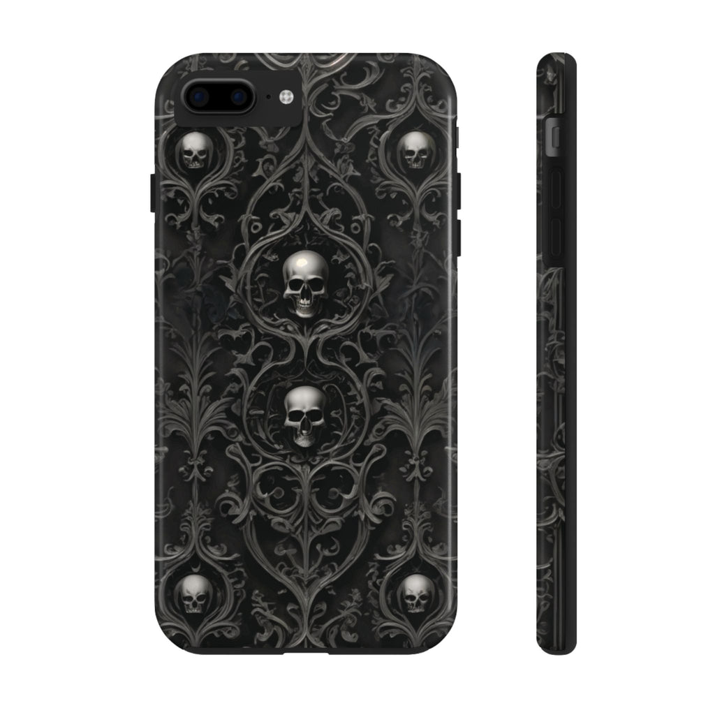 Gothic Skull Phone Cases - Tough Protection, Unique Gift for Halloween, Dark Aesthetic Accessory for Men and Women, Trendy Phone Cover