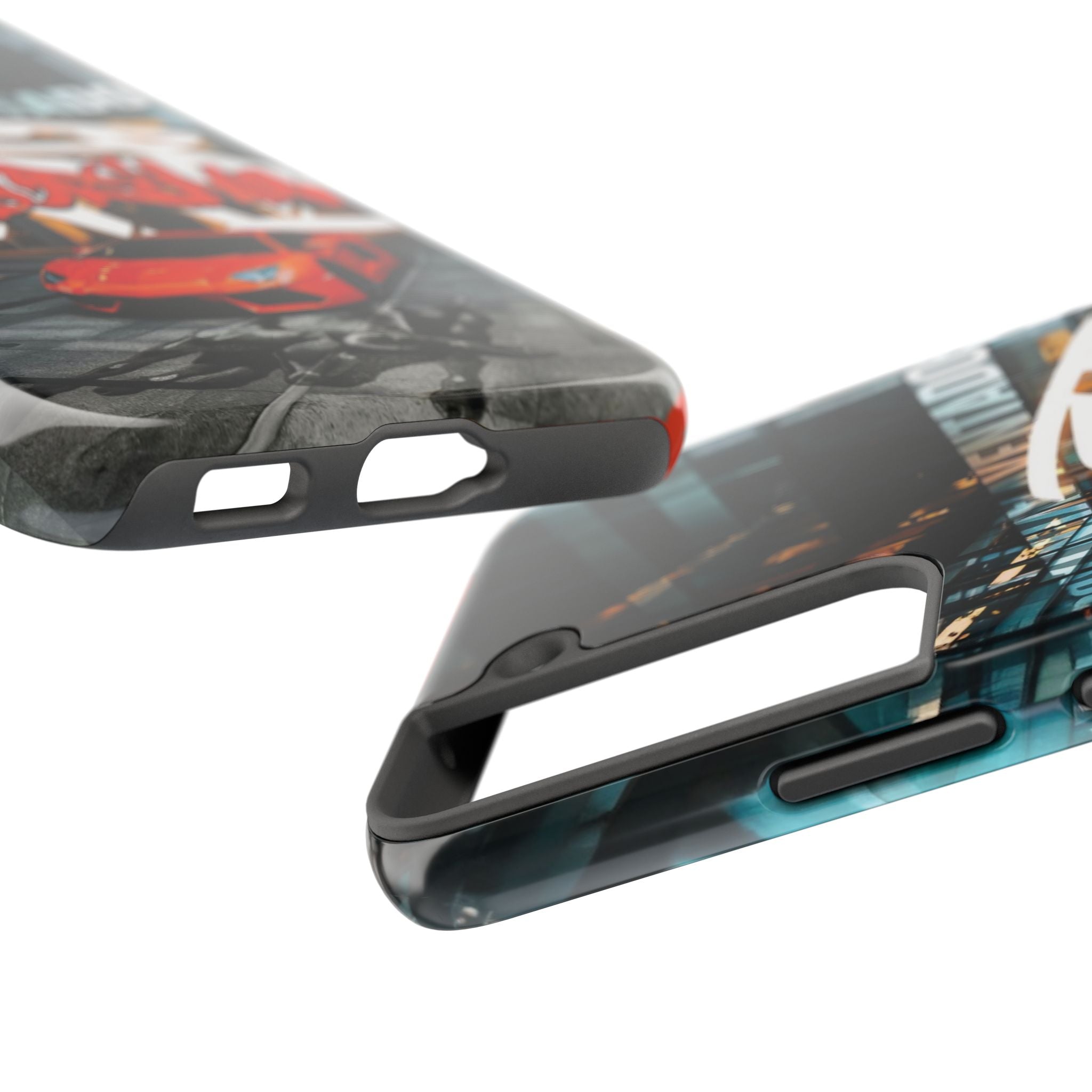 Urban Graffiti Tough Phone Case - Red Lamborghini Design