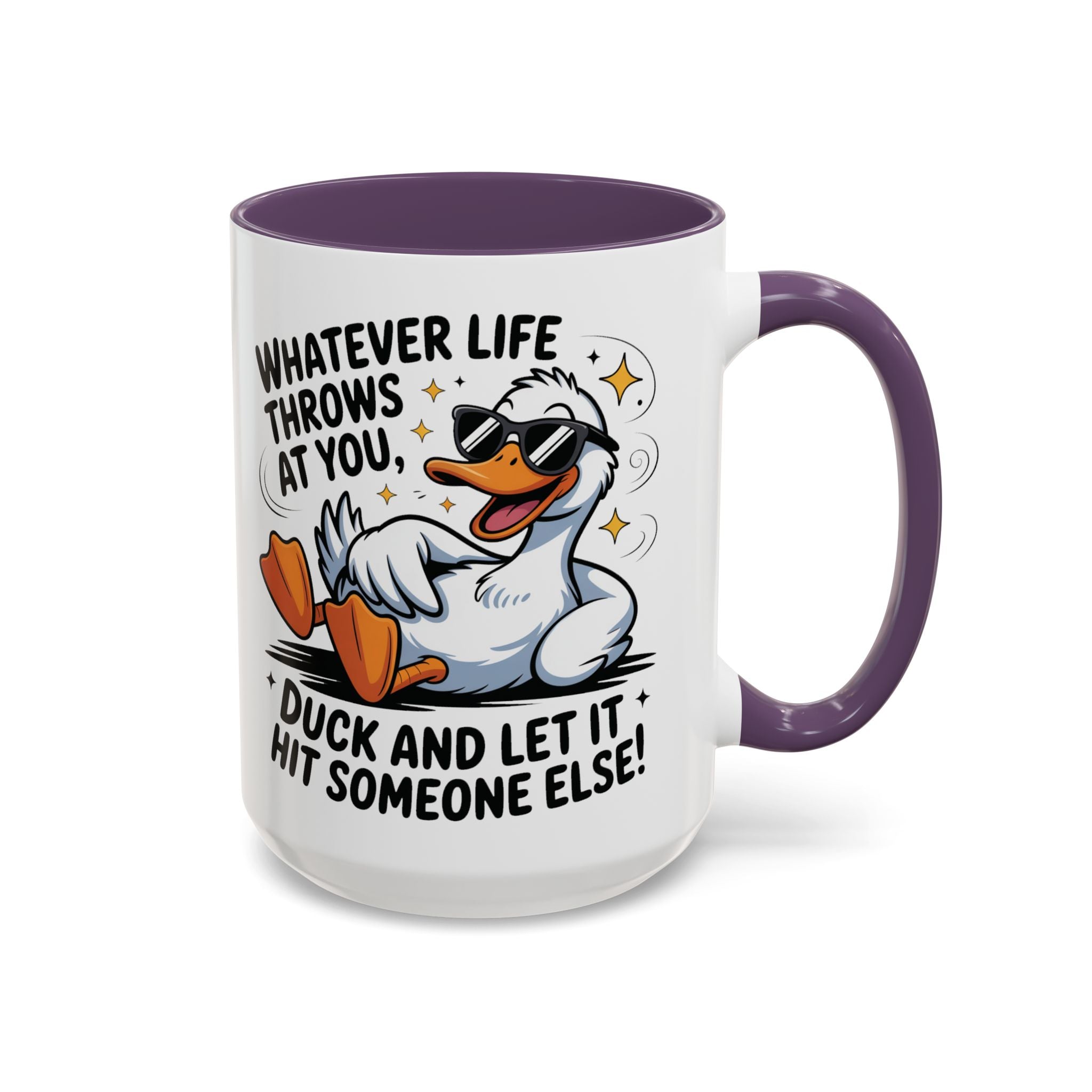Duck Humor Coffee Mug - Fun Gift for Friends, Inspirational Mug, Quirky Kitchen Decor, Unique Birthday Present, Positive Vibes