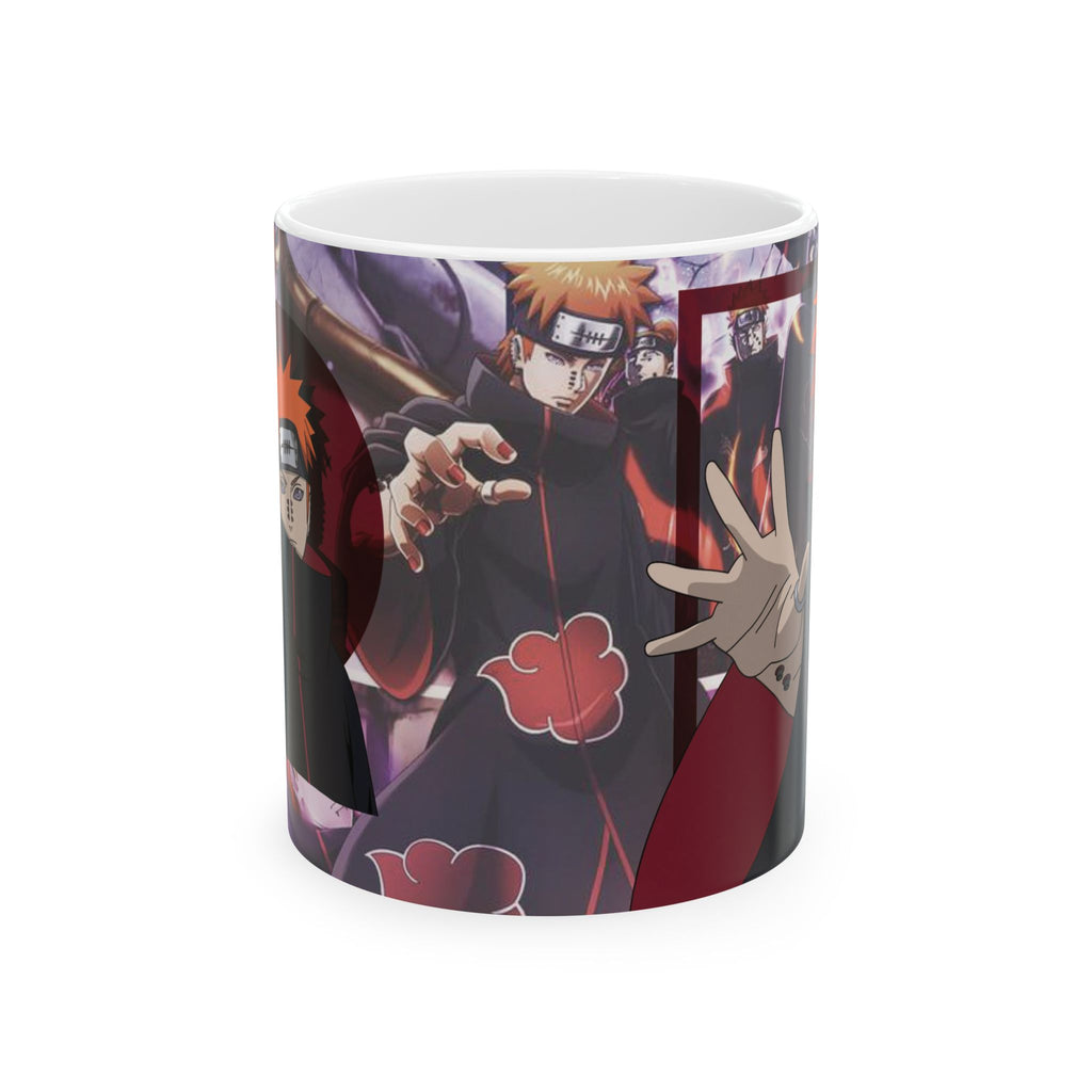 Anime Character Collage Mug — Dark Ninja Art Ceramic Coffee Cup (11oz, 15oz)
