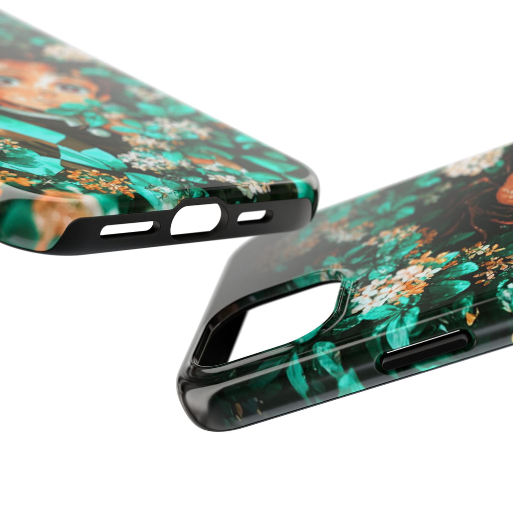 Floral Fantasy Tough Phone Cases | Trendy Phone Cover | Unique Gift for Nature Lovers | Durable Protection | Anime-Inspired Design