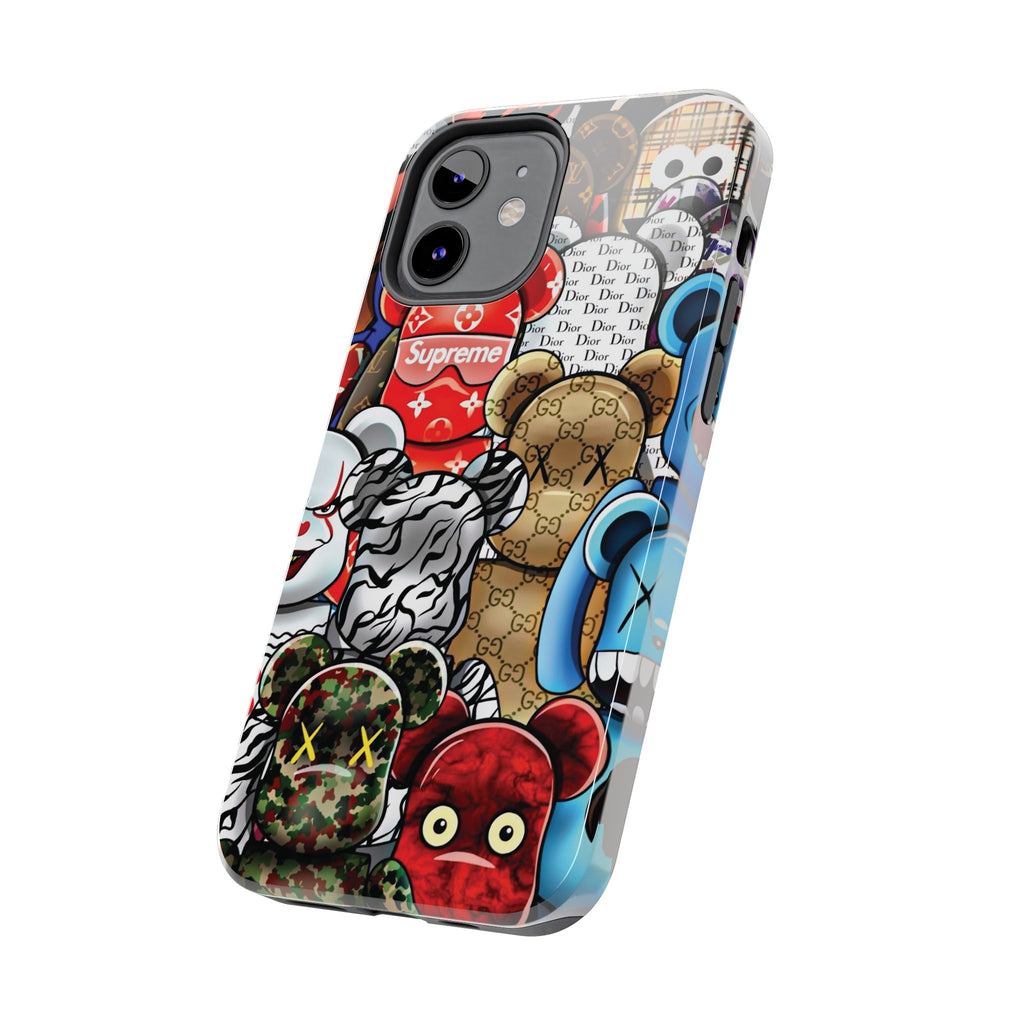 Trendy Bear Phone Case: Stylish Tough Protector for Streetwear Lovers, Gift for Teens, Unique Accessories for Holiday Celebrations
