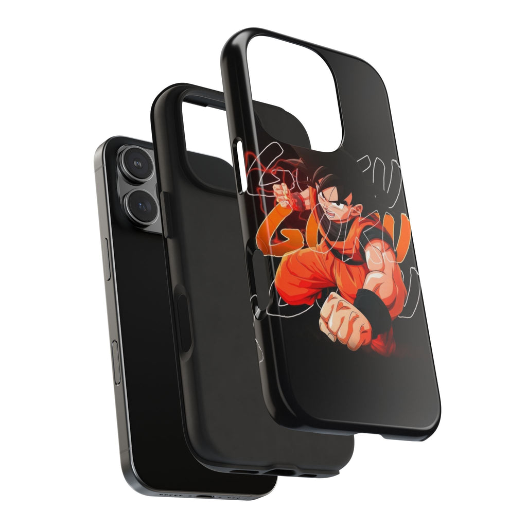 Anime Tough Phone Cases, Goku Strength Case, Durable Phone Cover, Gaming Phone Accessory, Cartoon Phone Case, Gift for Fans
