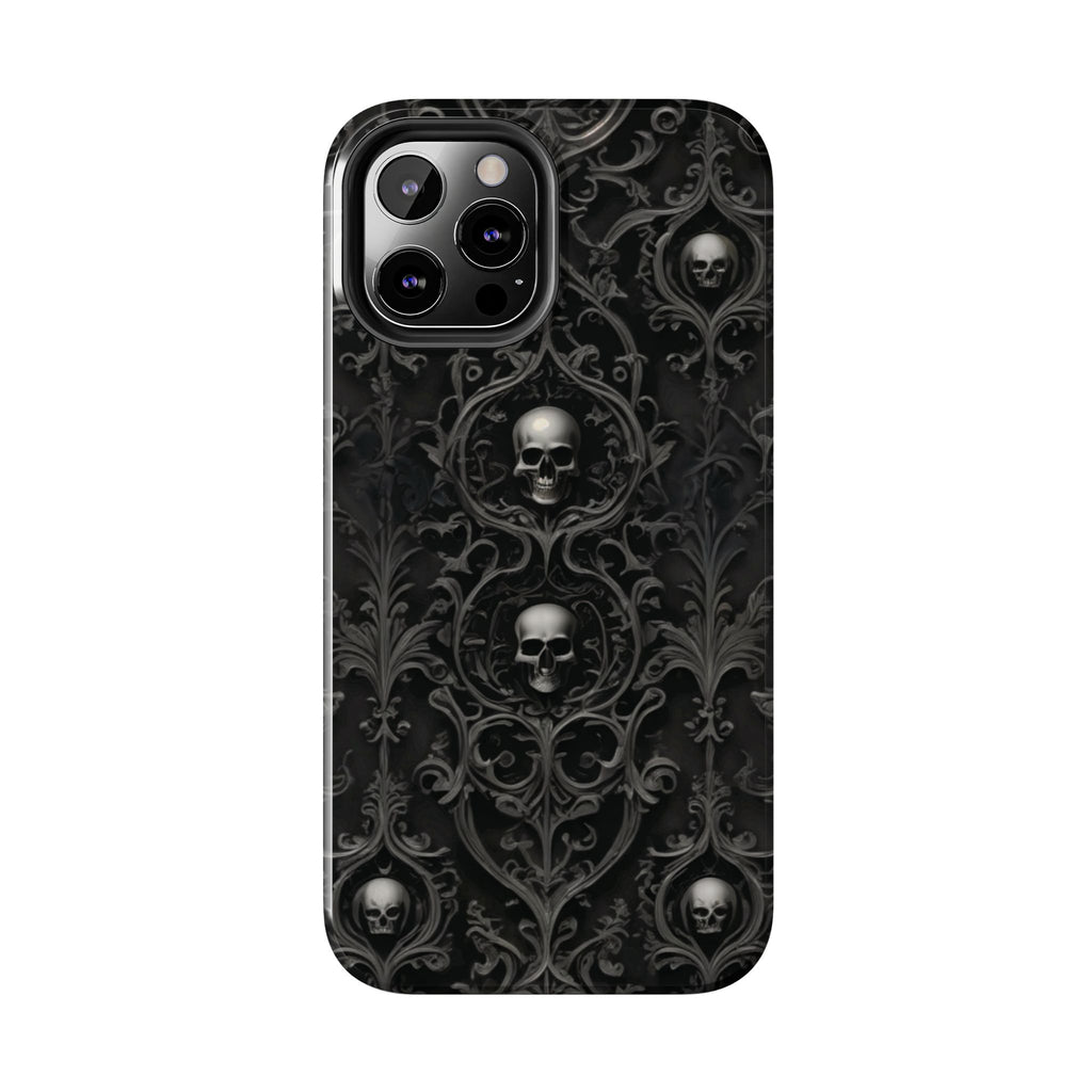 Gothic Skull Phone Cases - Tough Protection, Unique Gift for Halloween, Dark Aesthetic Accessory for Men and Women, Trendy Phone Cover