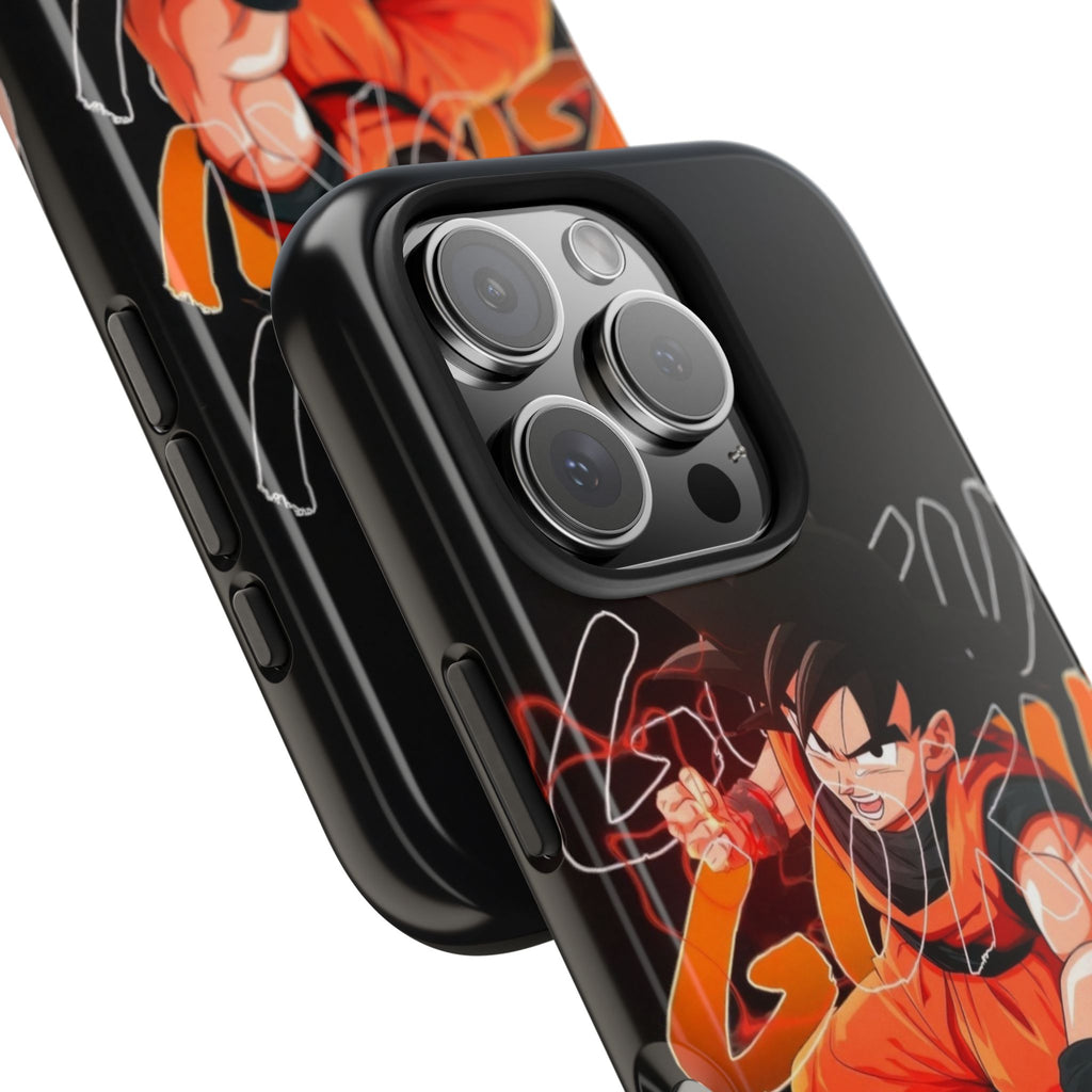 Anime Tough Phone Cases, Goku Strength Case, Durable Phone Cover, Gaming Phone Accessory, Cartoon Phone Case, Gift for Fans