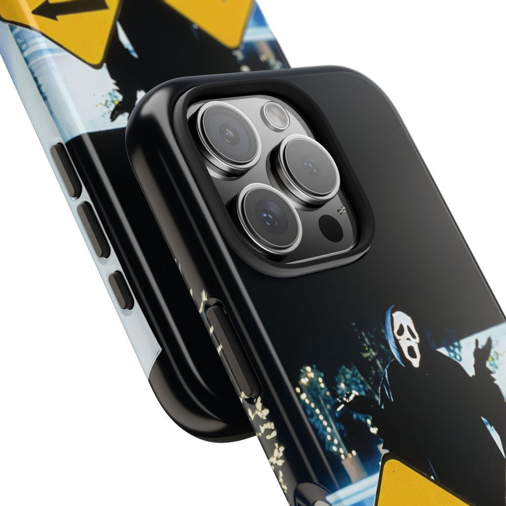 Spooky Phone Cases with Safety and Death Design, Halloween Gift, Horror Movie Merch, Unique Phone Accessories, Fun and Functional