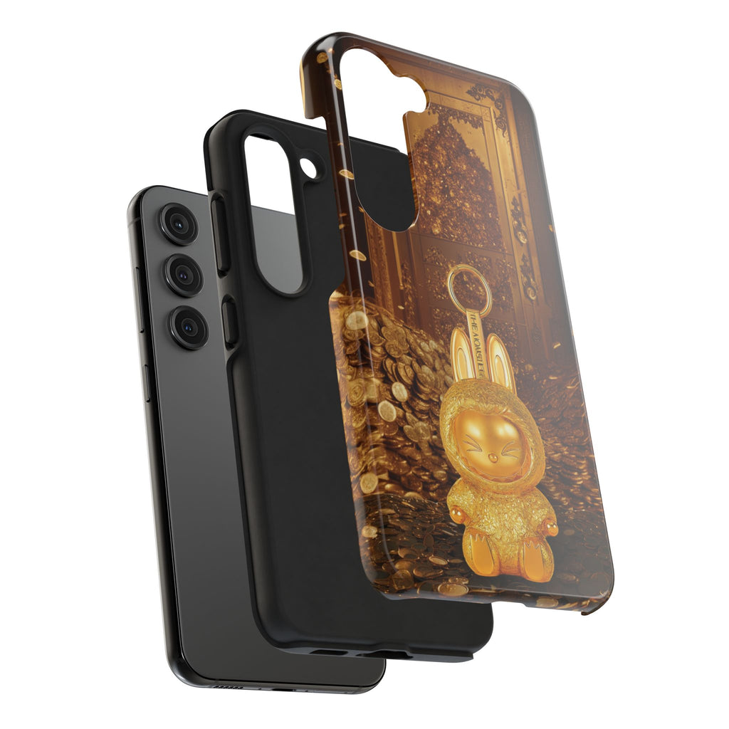 Luxurious Rabbit Phone Case, Golden Bunny Phone Cover, Tough Phone Cases, Cute Rabbit Holder, Unique Gift Idea, Stylish Mobile Protector