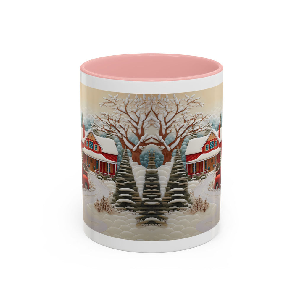 Winter Wonderland Accent Coffee Mug, Cozy Holiday Coffee Cup, Festive Gift for Coffee Lovers, Winter Decor Mug, Rustic Home Accent