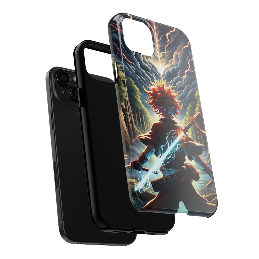 Epic Adventure Tough Phone Cases, Anime, Lightning Design, Durable Cover, Gift for Gamers, Festival Essential