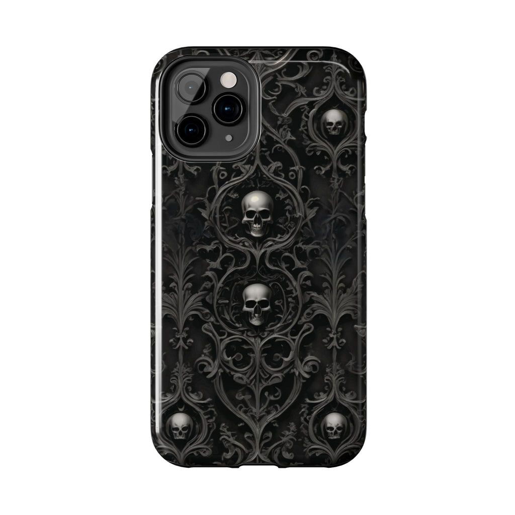 Gothic Skull Phone Cases - Tough Protection, Unique Gift for Halloween, Dark Aesthetic Accessory for Men and Women, Trendy Phone Cover