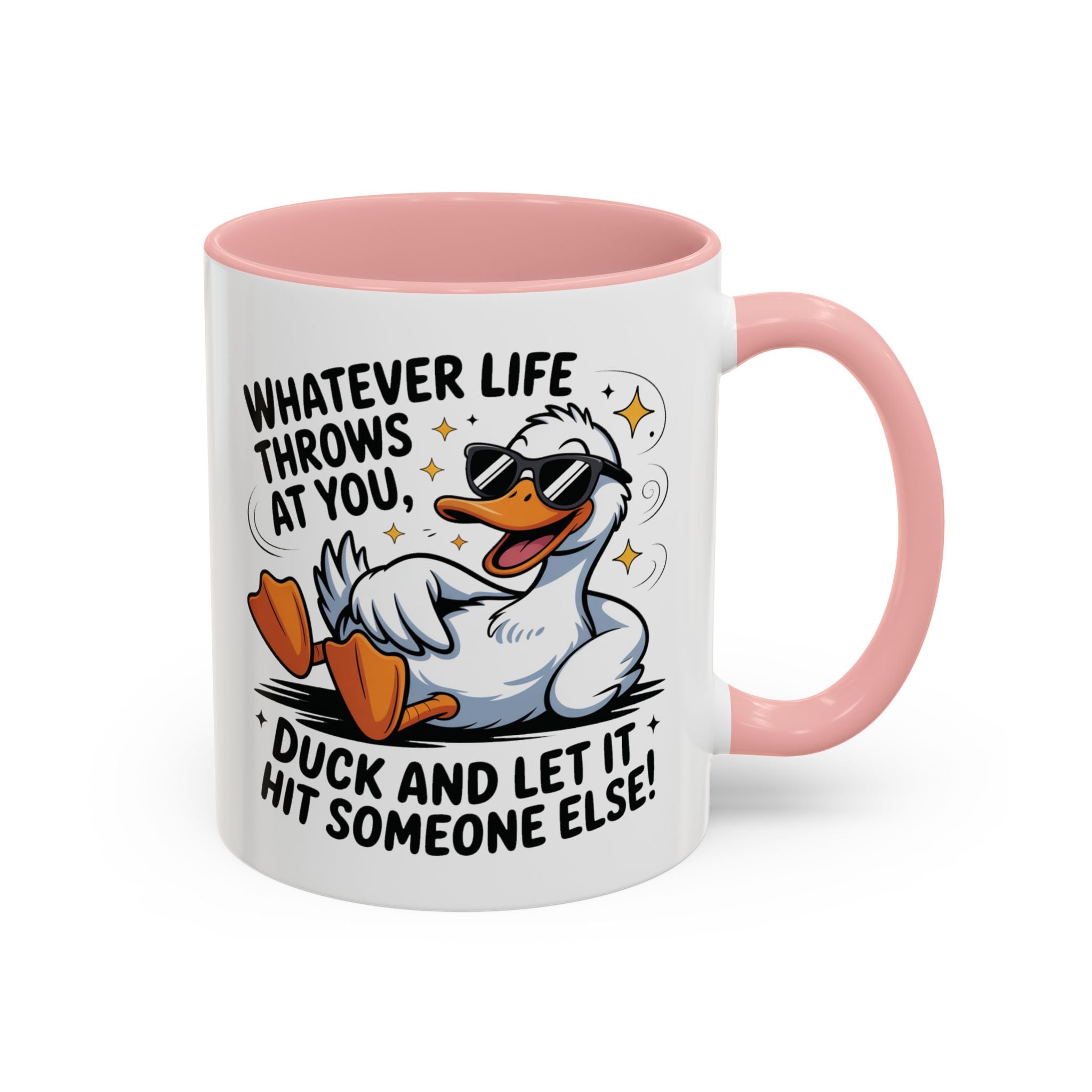 Duck Humor Coffee Mug - Fun Gift for Friends, Inspirational Mug, Quirky Kitchen Decor, Unique Birthday Present, Positive Vibes
