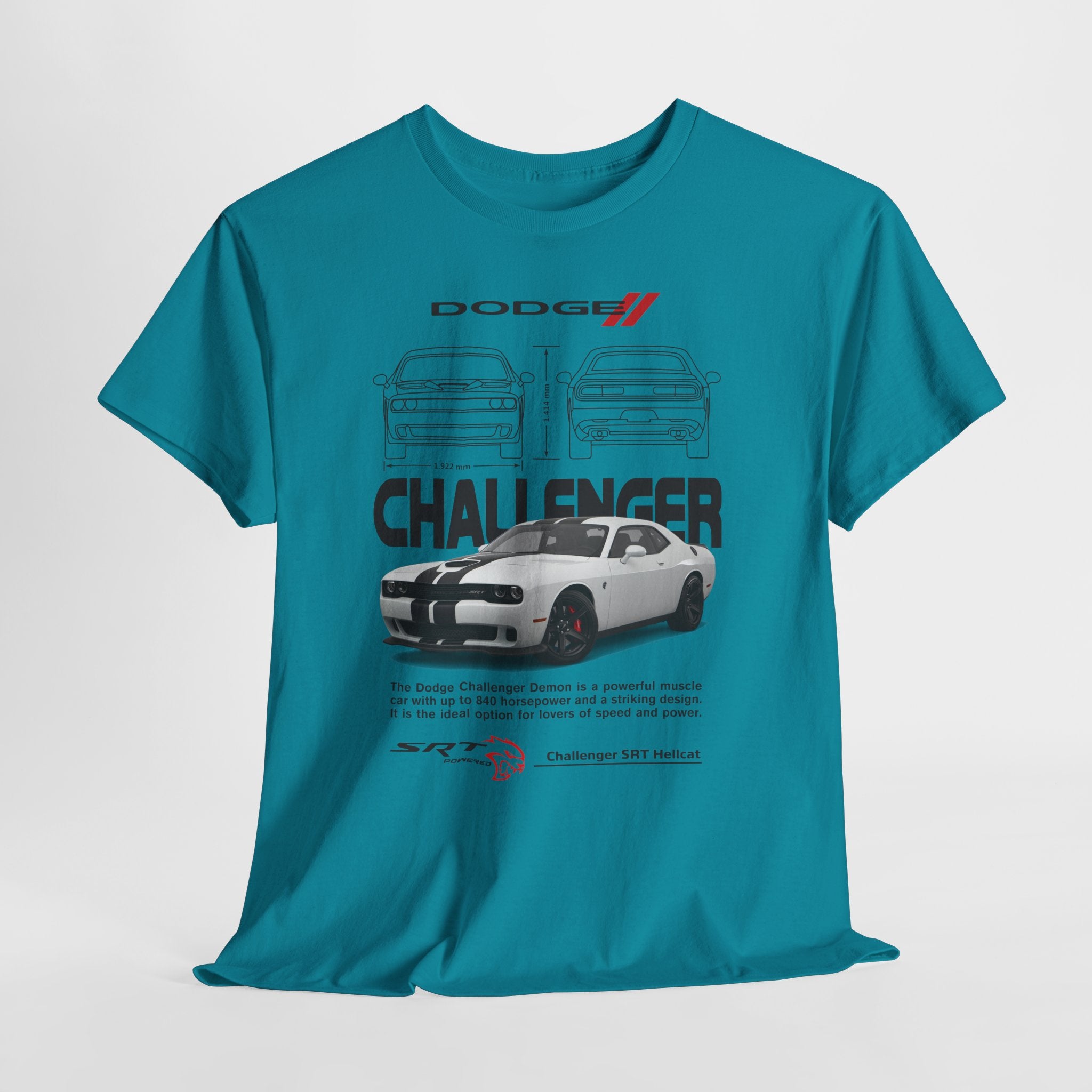 Dodge Challenger Graphic Tee, Unisex Heavy Cotton Shirt, Car Enthusiast Gift, Casual Wear, Classic Car Fashion, Birthday Present
