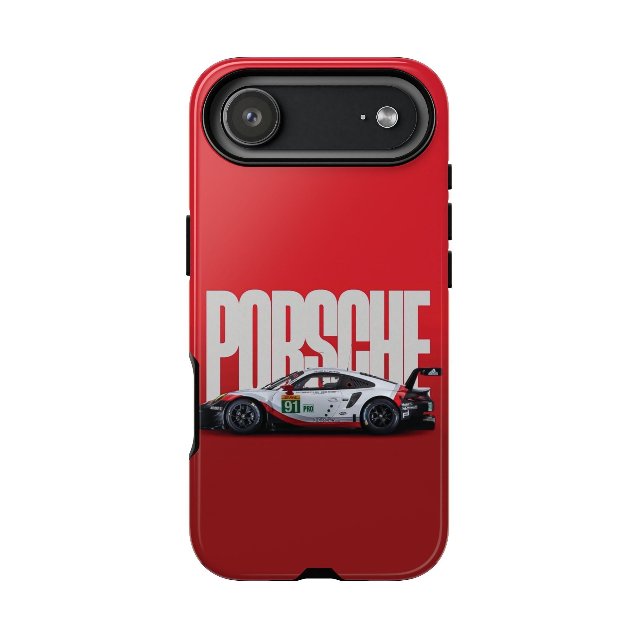 Porsche Racing Phone Case — Red Performance Car Protective Cover