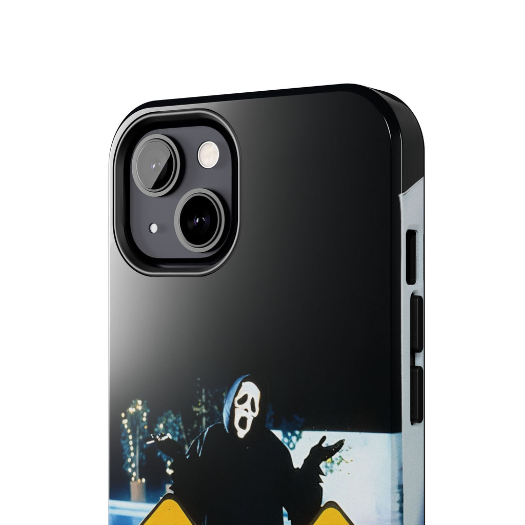 Spooky Phone Cases with Safety and Death Design, Halloween Gift, Horror Movie Merch, Unique Phone Accessories, Fun and Functional