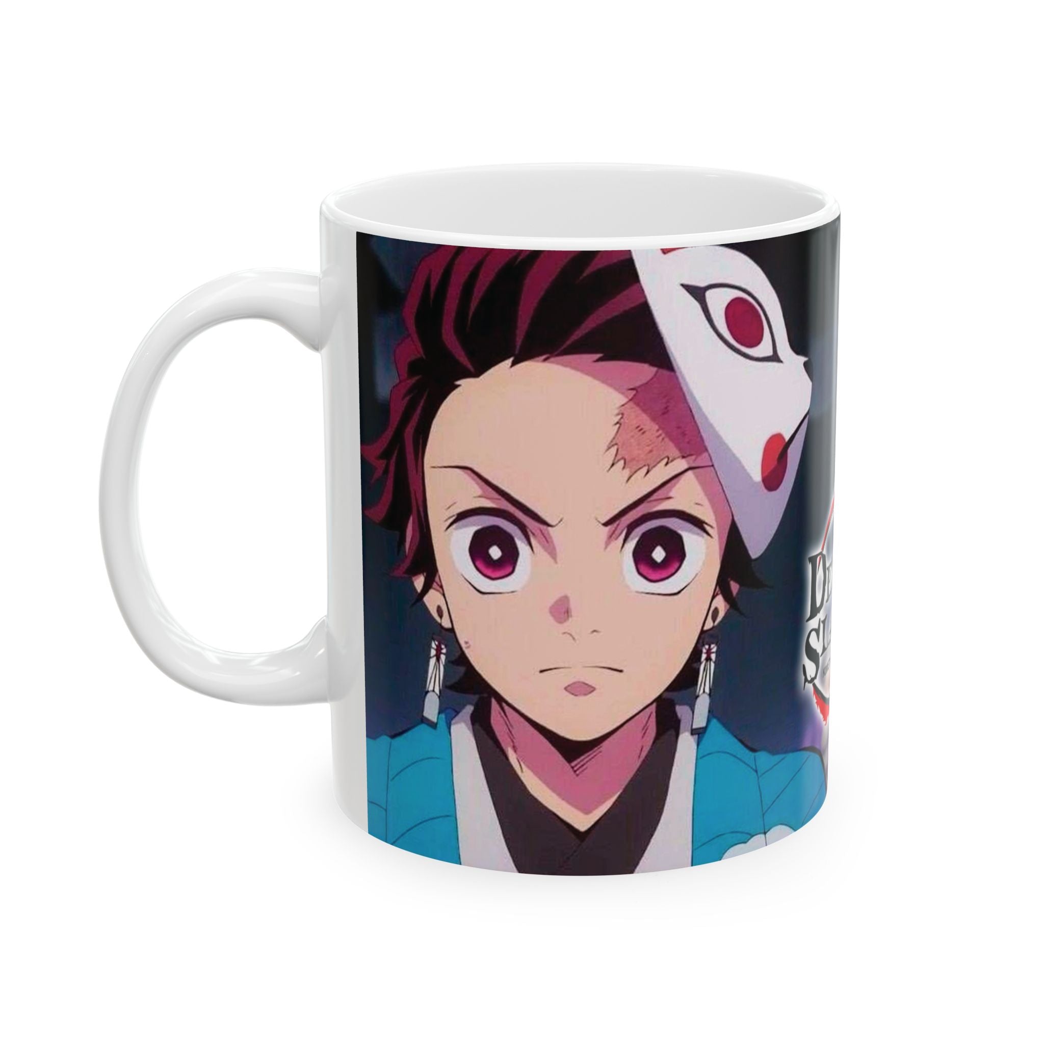 Demon Slayer Anime Ceramic Mug (11oz/15oz) — Tanjiro & Masked Character Graphic