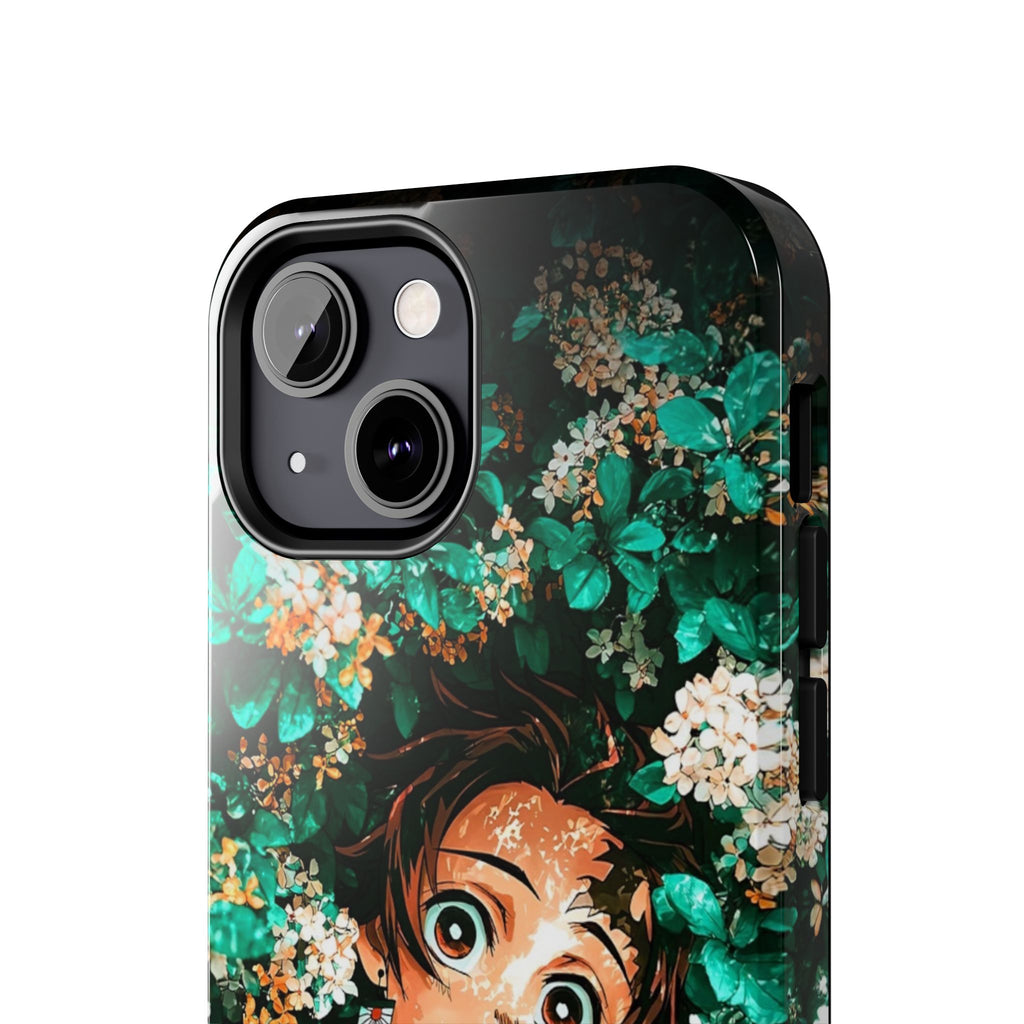Floral Fantasy Tough Phone Cases | Trendy Phone Cover | Unique Gift for Nature Lovers | Durable Protection | Anime-Inspired Design