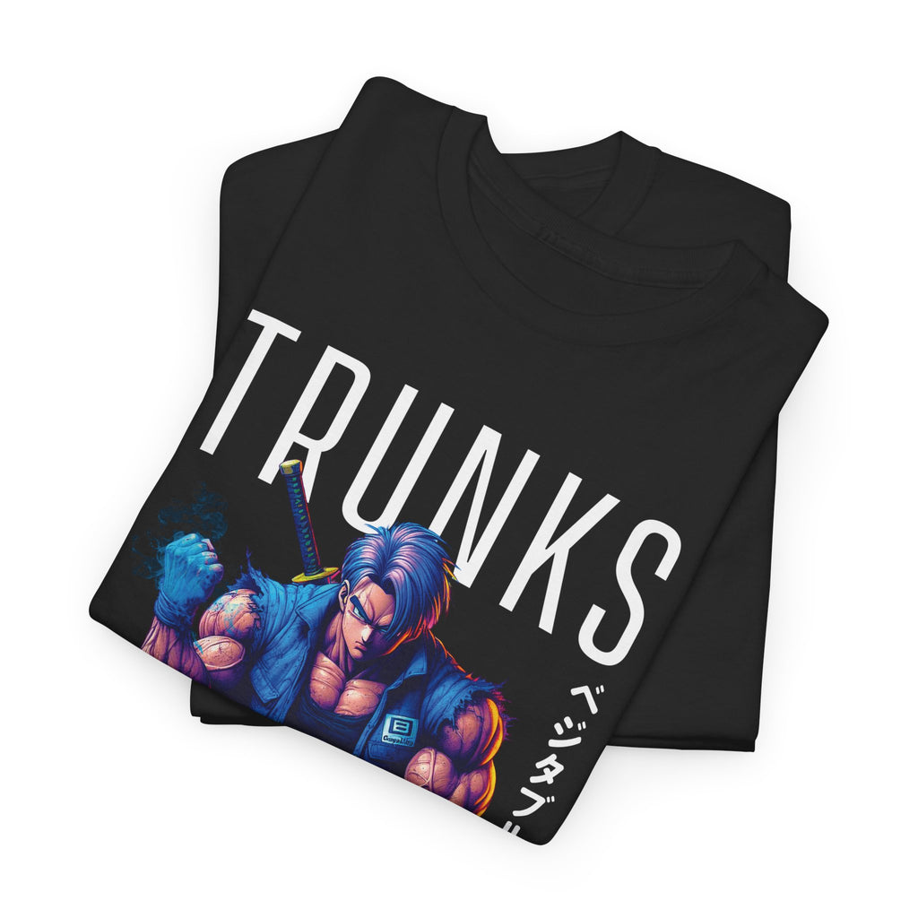 Trunks Anime Graphic Tee — Retro Japanese Fighter Design