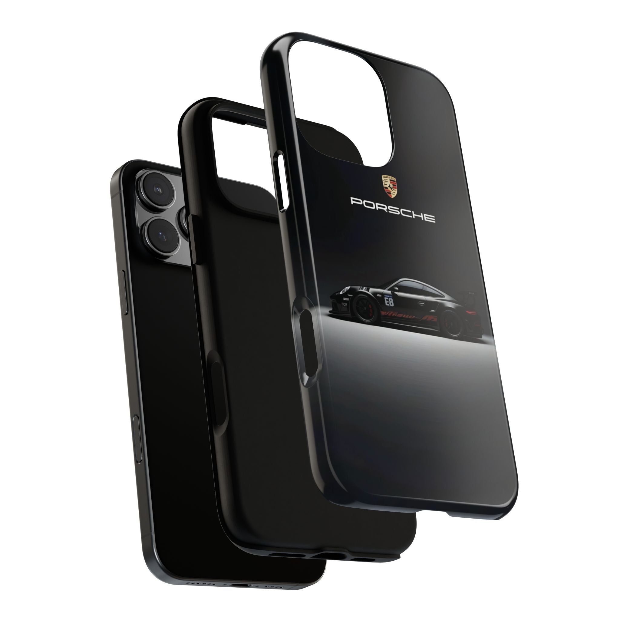 Porsche Racing Phone Case — Sleek Black Sports Car Tough Case