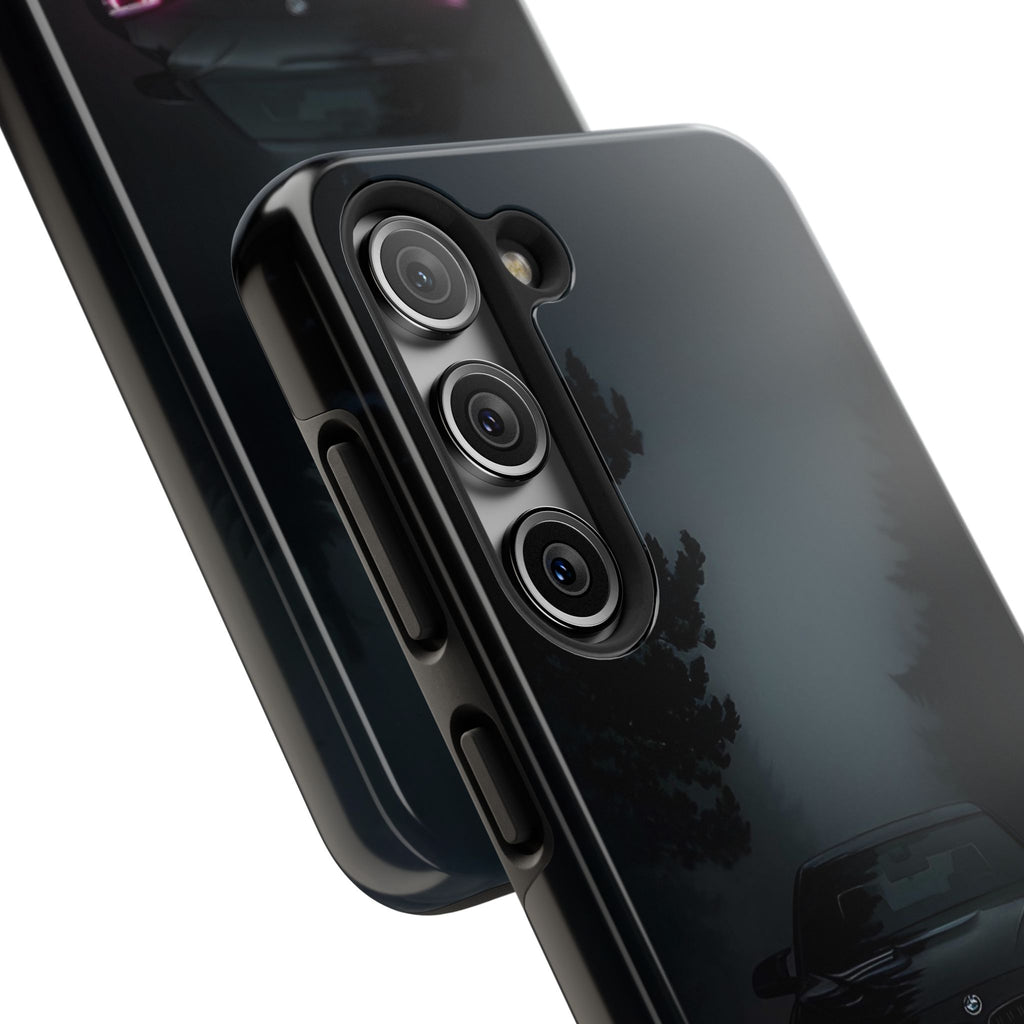 Tough Phone Case with Neon Car Design, Durable Smartphone Cover, Gift for Car Enthusiasts, Unique Accessory for Him, Perfect for Birthdays