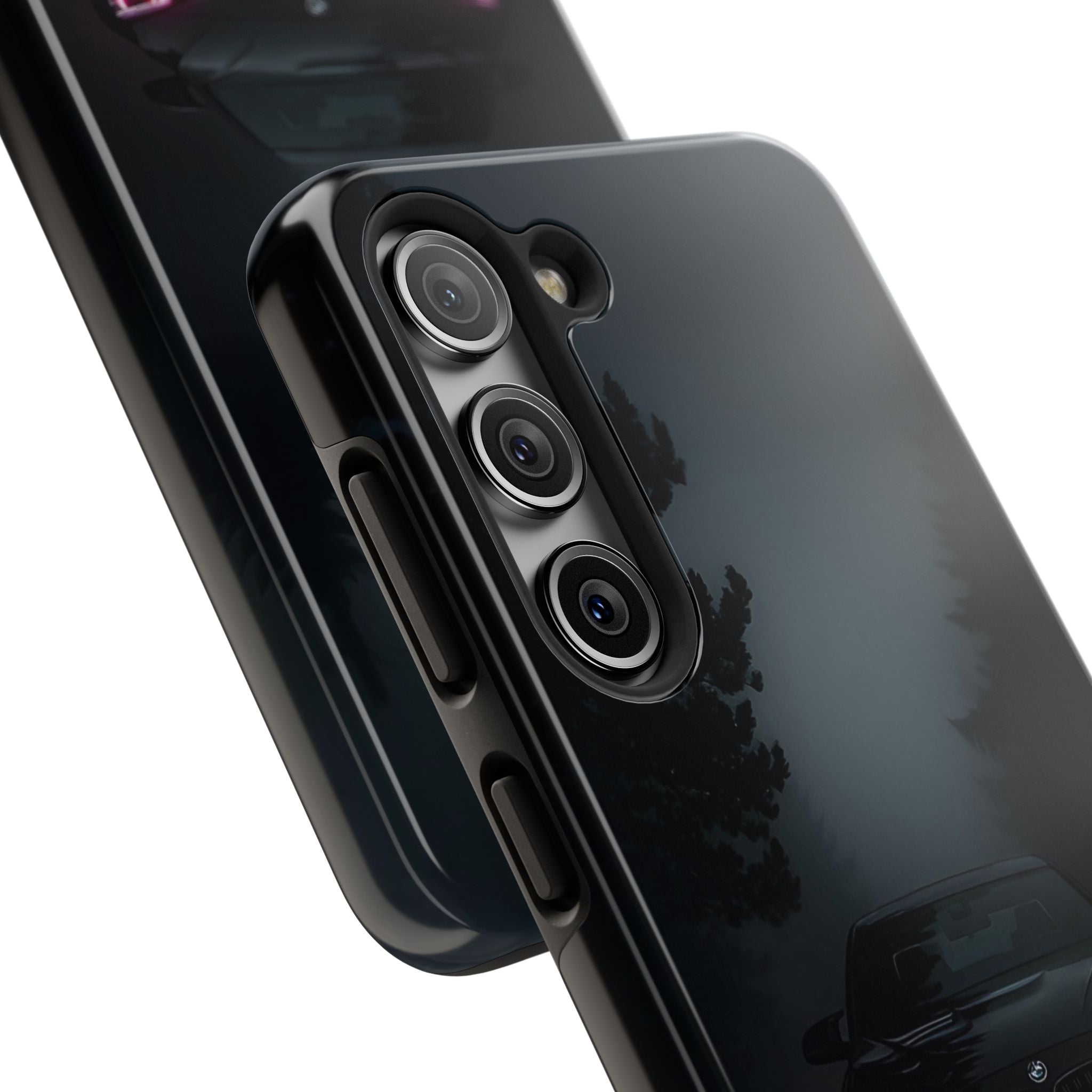 Tough Phone Case with Neon Car Design, Durable Smartphone Cover, Gift for Car Enthusiasts, Unique Accessory for Him, Perfect for Birthdays