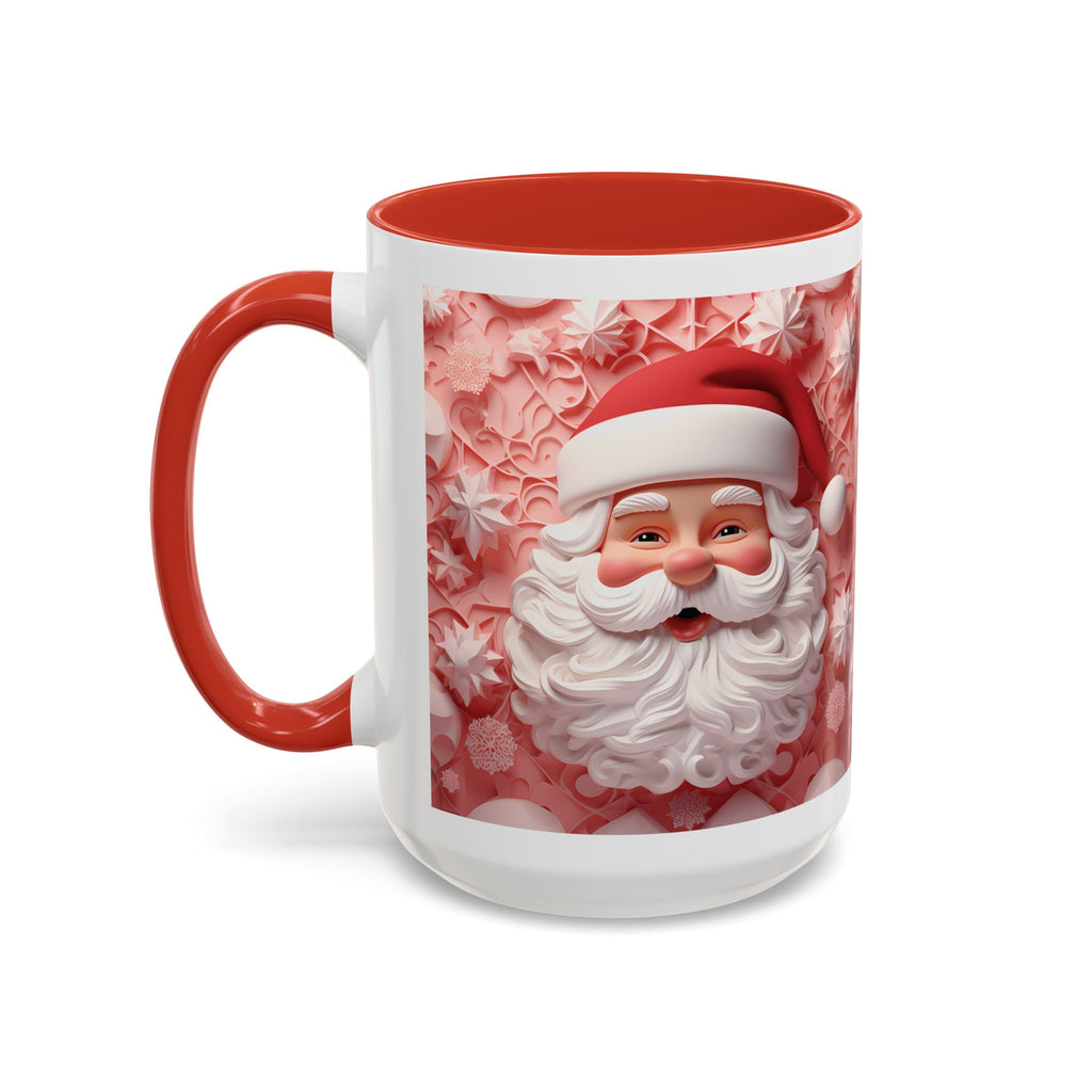 Festive Santa Coffee Mug, Christmas Mug, Holiday Gift, Winter Decoration, Cute Santa Artwork, Hot Cocoa Cup