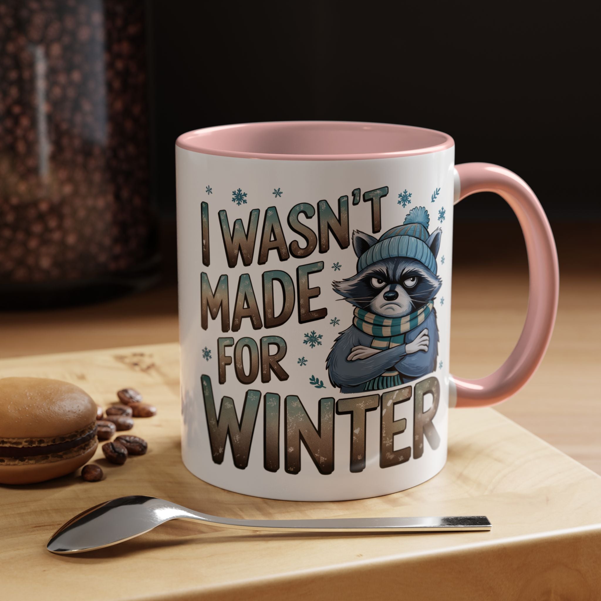 Winter-Themed Accent Coffee Mug with Raccoon Design - Fun Holiday Gift, Eco-Friendly Drinkware, Cute Kitchen Decor, Coffee Lover's [...]