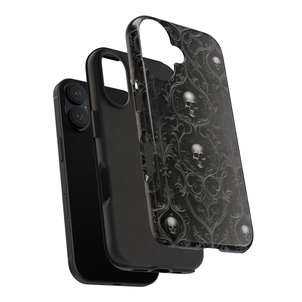 Gothic Skull Phone Cases - Tough Protection, Unique Gift for Halloween, Dark Aesthetic Accessory for Men and Women, Trendy Phone Cover
