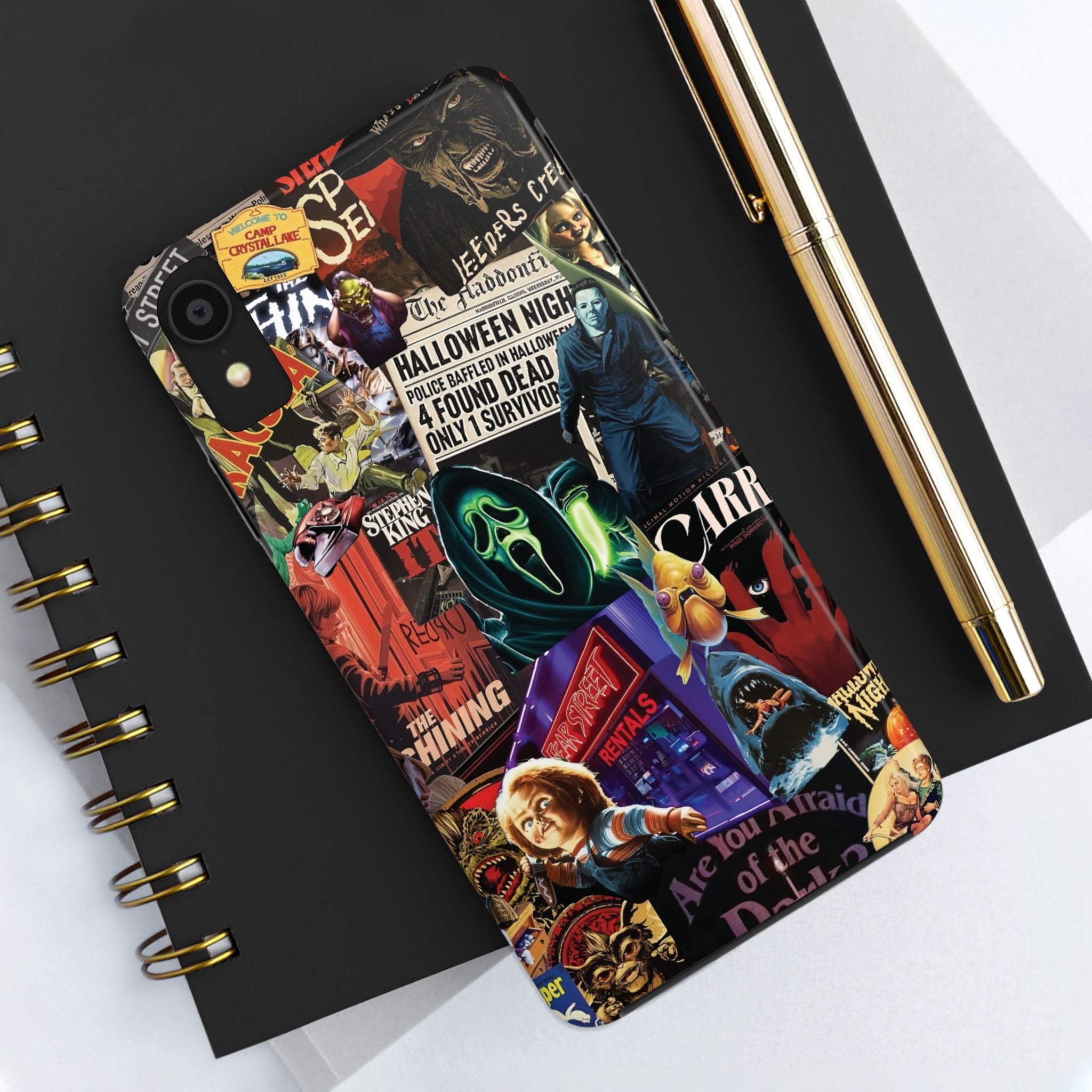 Spooky Horror Movie Phone Case | Tough Phone Cases for Horror Lovers, Halloween Gifts, Unique Accessories, Movie Night Essentials, [...]