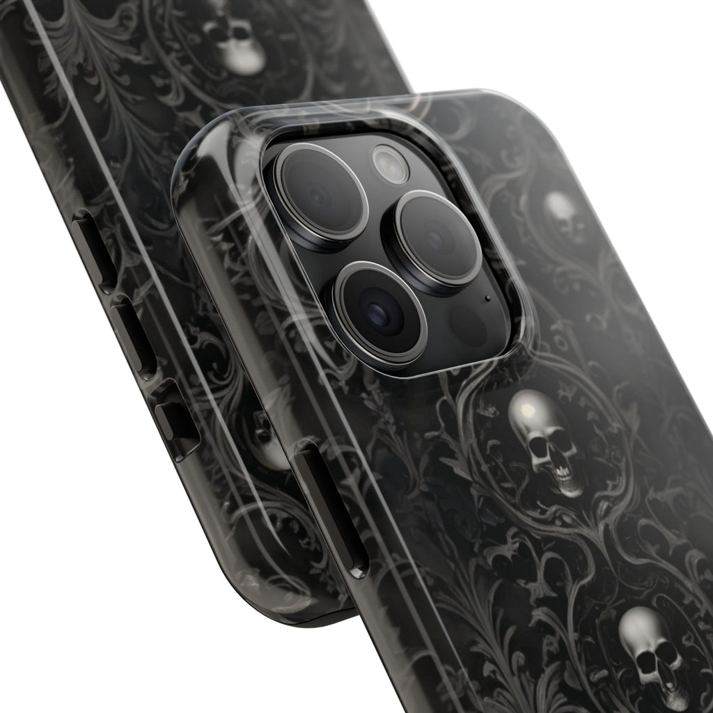Gothic Skull Phone Cases - Tough Protection, Unique Gift for Halloween, Dark Aesthetic Accessory for Men and Women, Trendy Phone Cover