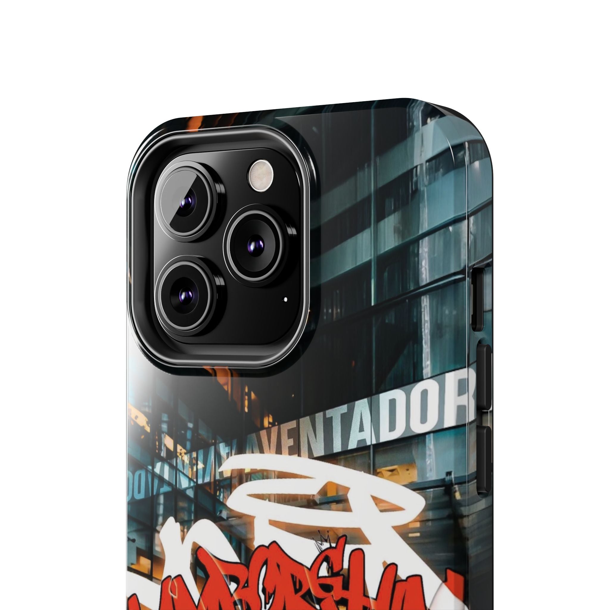 Urban Graffiti Tough Phone Case - Red Lamborghini Design