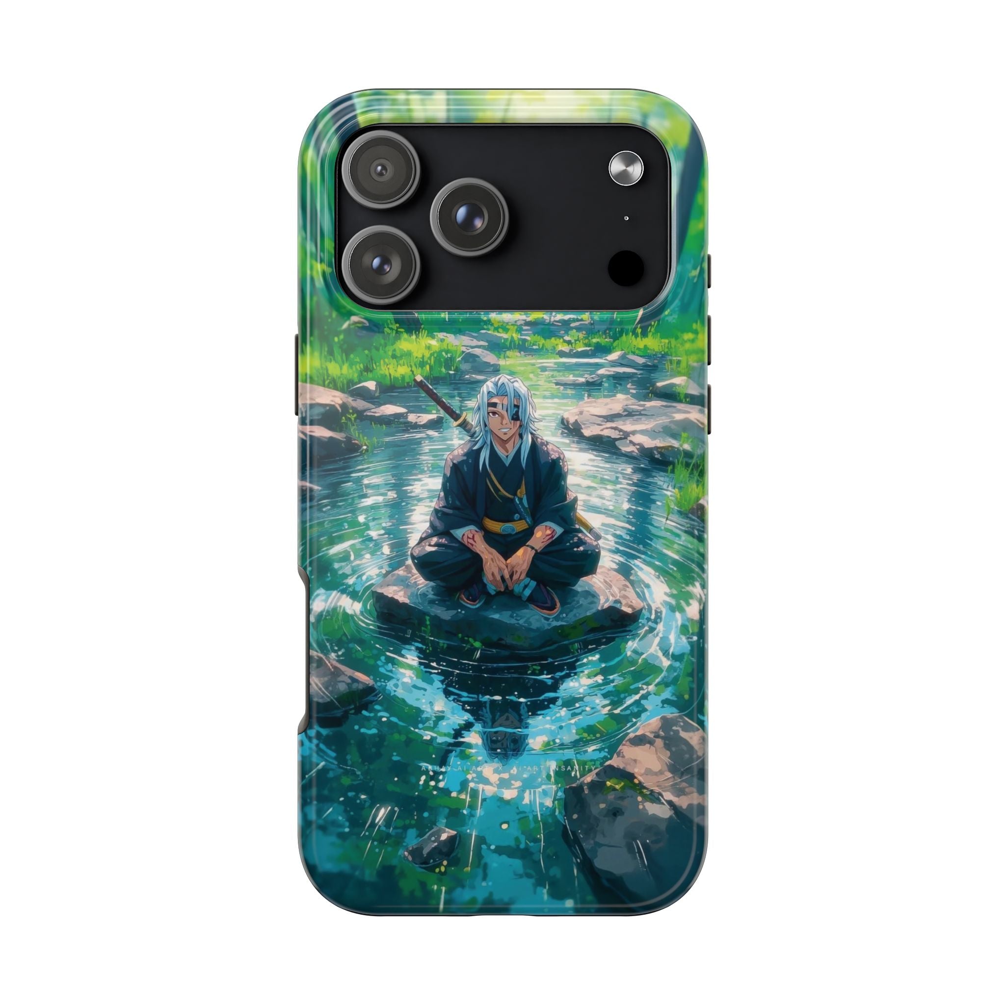 Serene Samurai Phone Case - Tough, Artistic Design for Nature Lovers