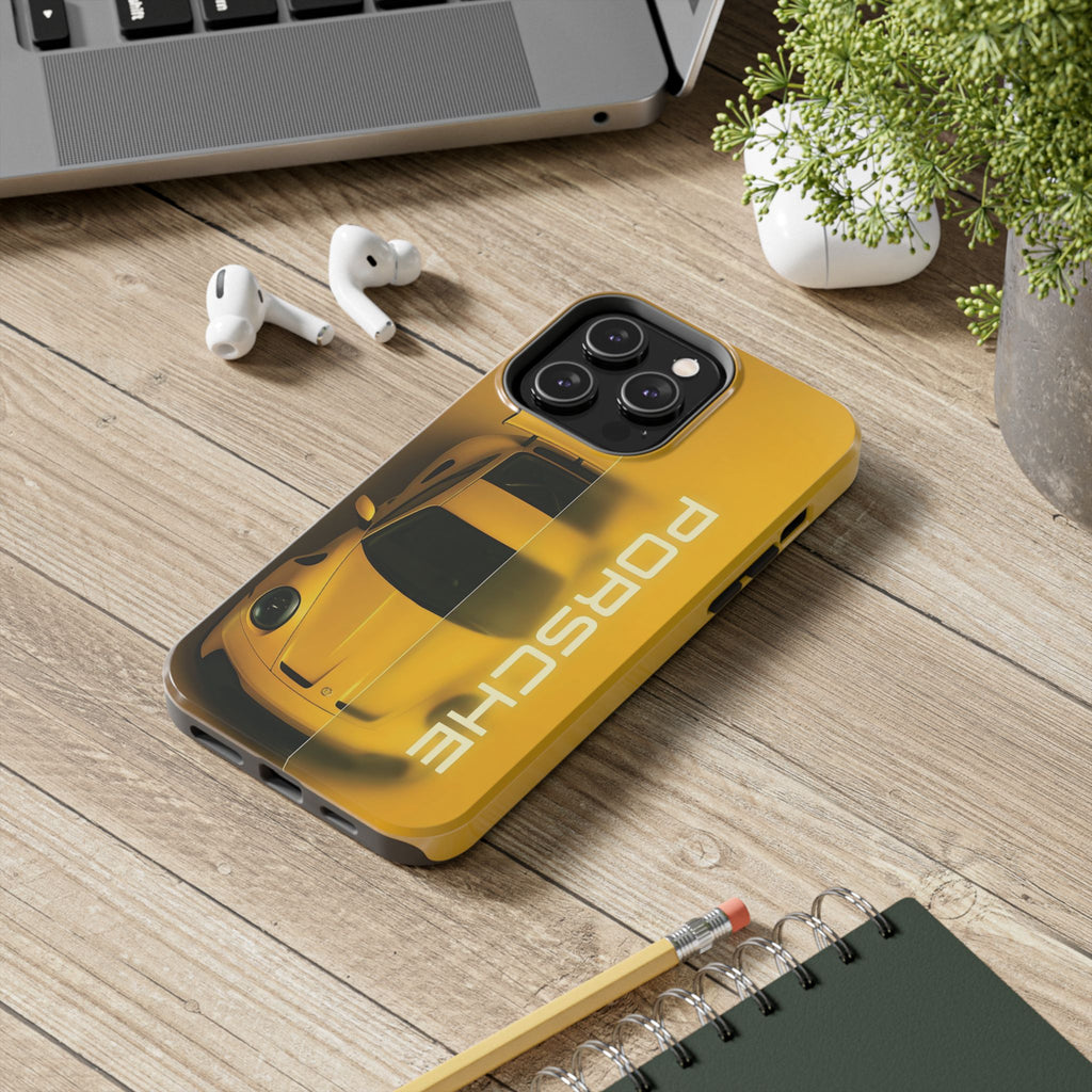 Stylish Car Lover's Phone Case, Durable Tough Phone Case, Gift for Car Enthusiasts, Porsche Design Case, Unique Auto Accessory
