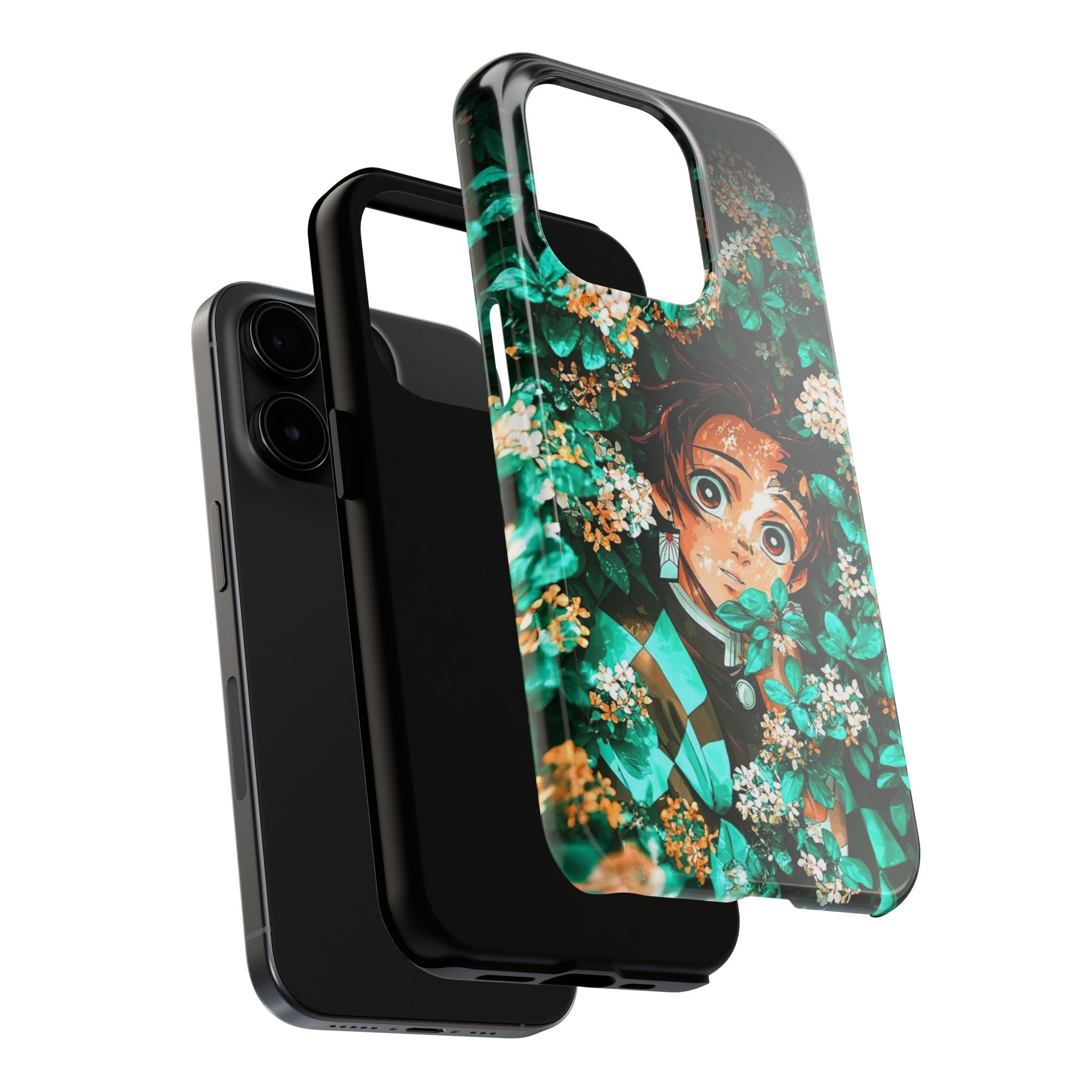 Floral Fantasy Tough Phone Cases | Trendy Phone Cover | Unique Gift for Nature Lovers | Durable Protection | Anime-Inspired Design
