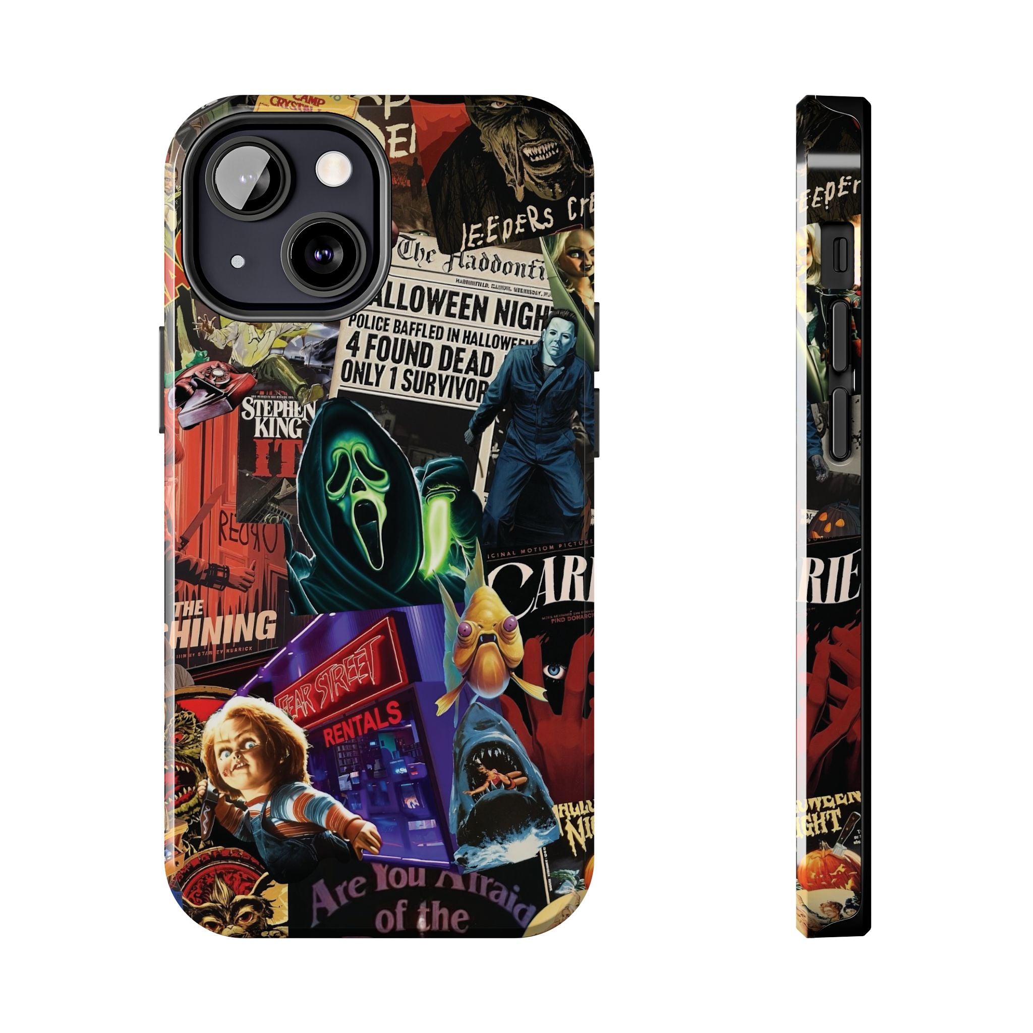 Spooky Horror Movie Phone Case | Tough Phone Cases for Horror Lovers, Halloween Gifts, Unique Accessories, Movie Night Essentials, [...]