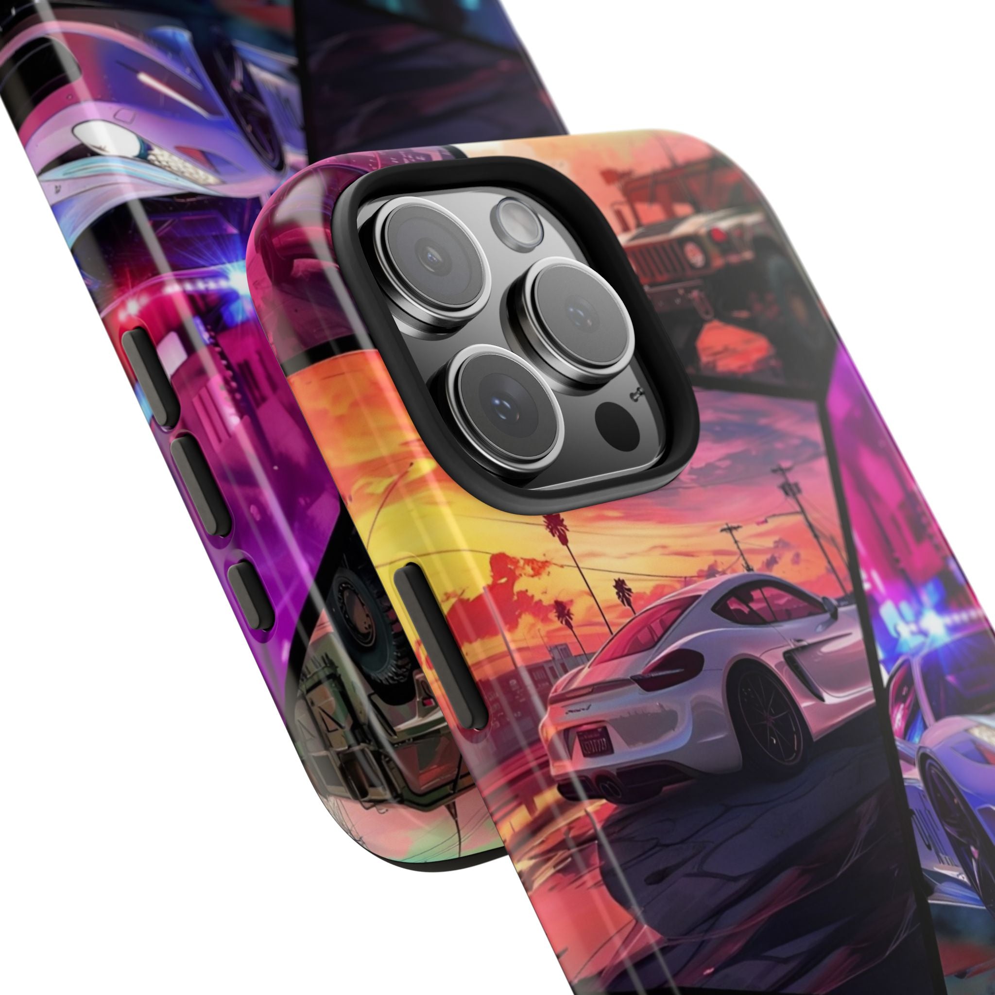 Vibrant Automotive Tough Phone Cases for Car Enthusiasts