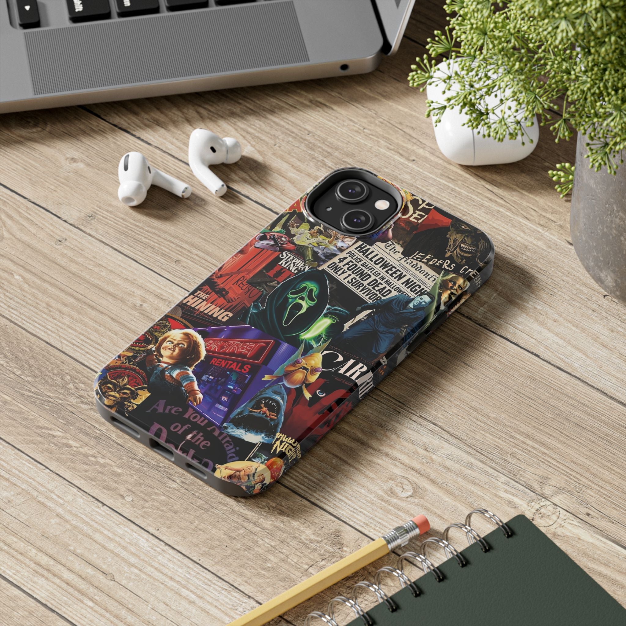 Spooky Horror Movie Phone Case | Tough Phone Cases for Horror Lovers, Halloween Gifts, Unique Accessories, Movie Night Essentials, [...]