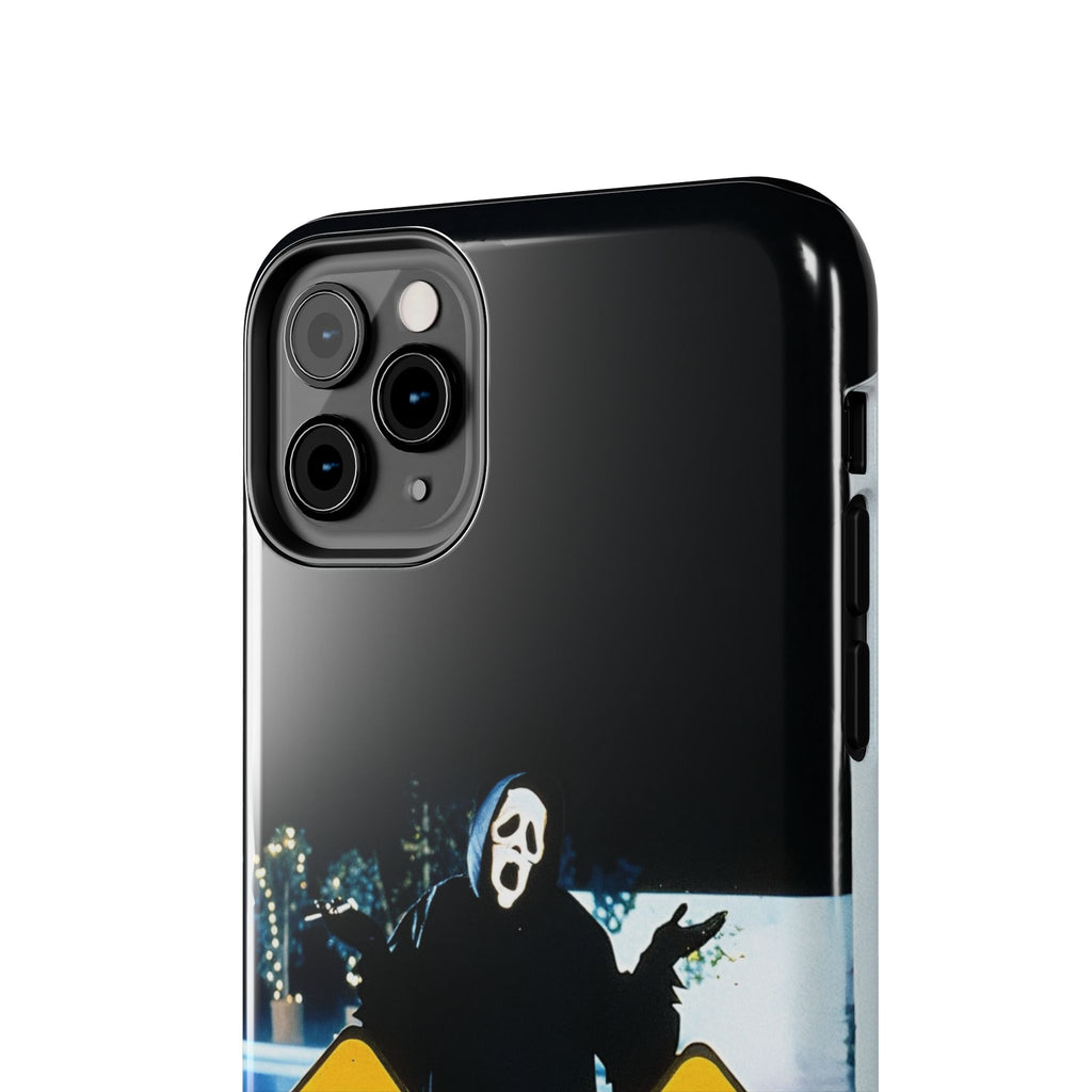 Spooky Phone Cases with Safety and Death Design, Halloween Gift, Horror Movie Merch, Unique Phone Accessories, Fun and Functional