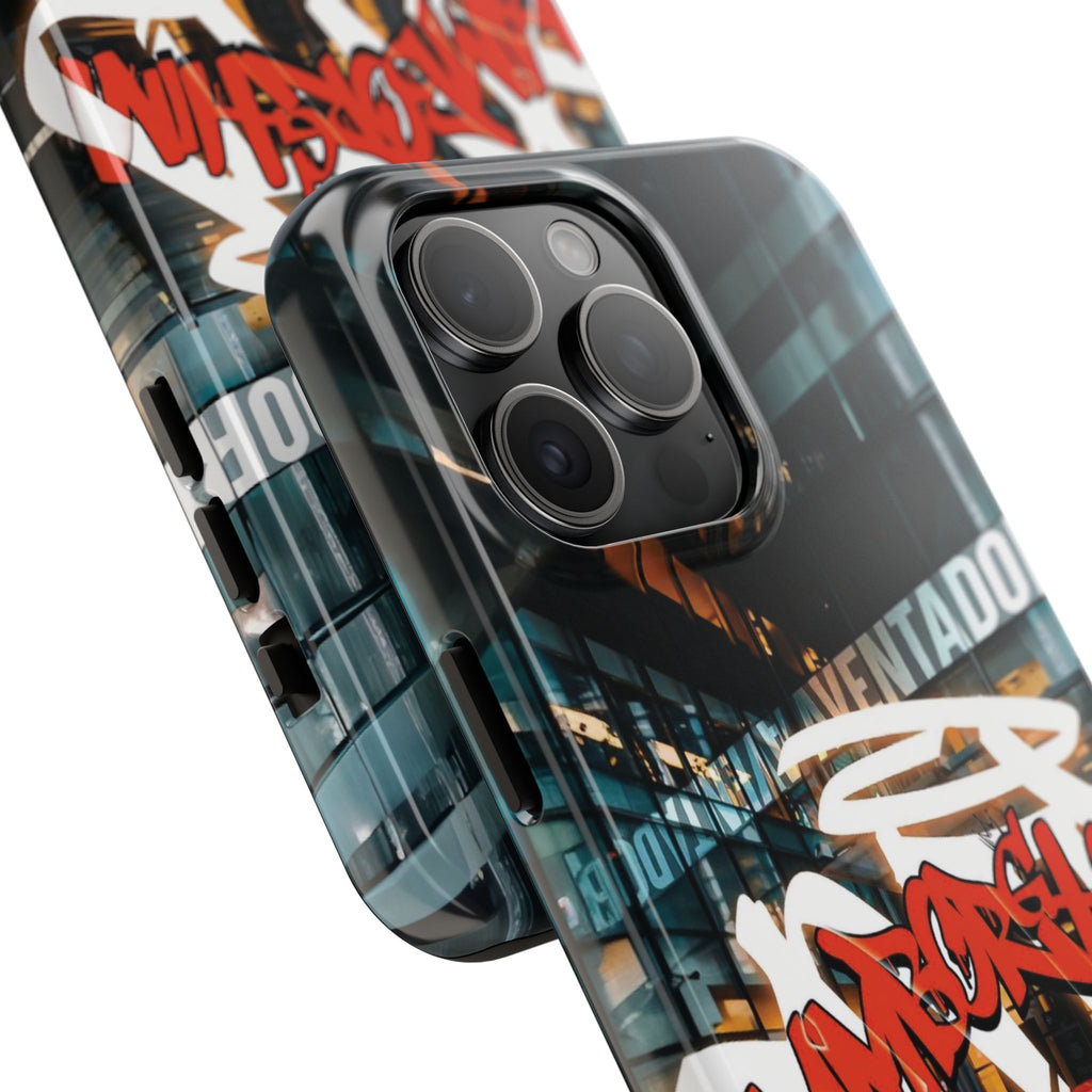 Urban Graffiti Tough Phone Case - Red Lamborghini Design