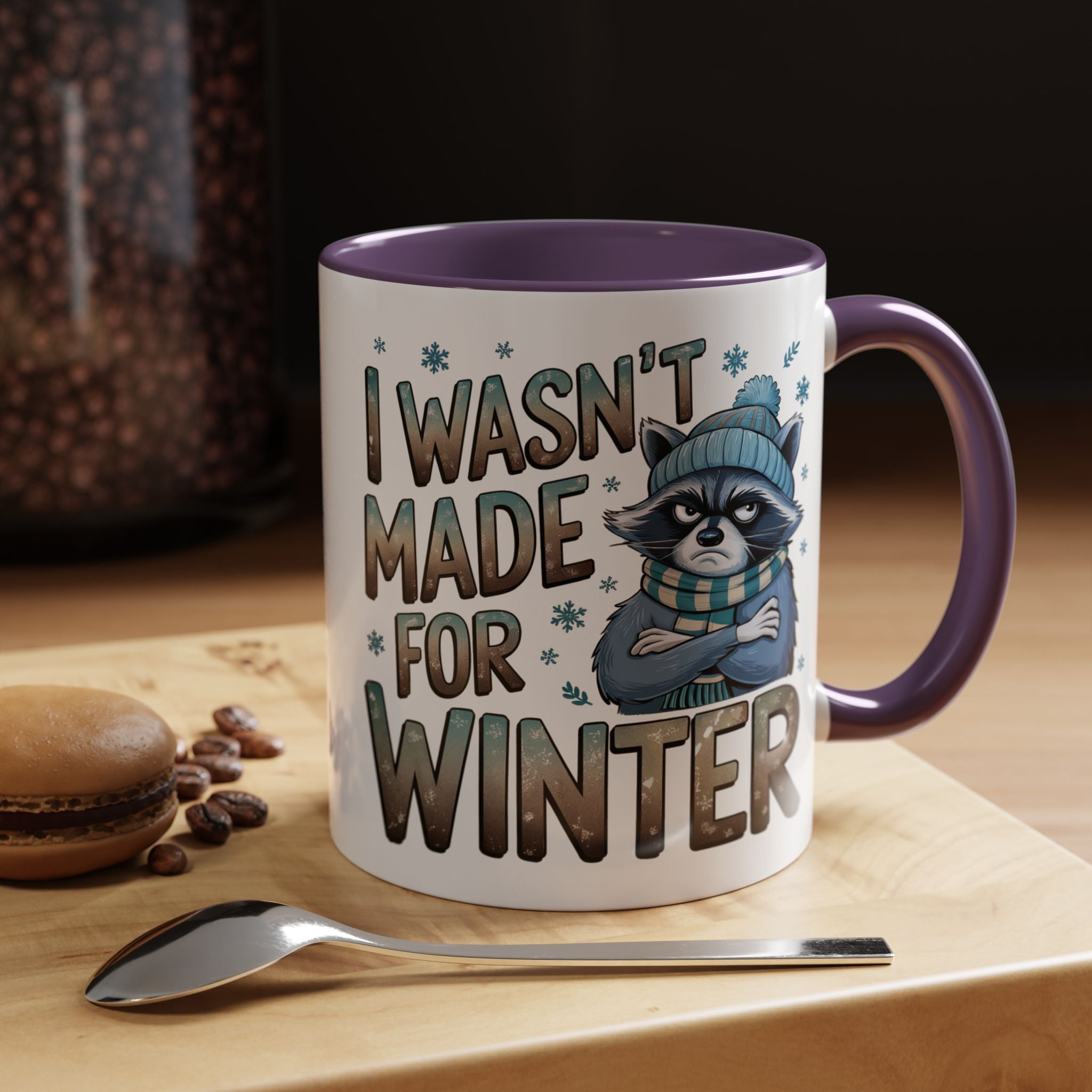 Winter-Themed Accent Coffee Mug with Raccoon Design - Fun Holiday Gift, Eco-Friendly Drinkware, Cute Kitchen Decor, Coffee Lover's [...]