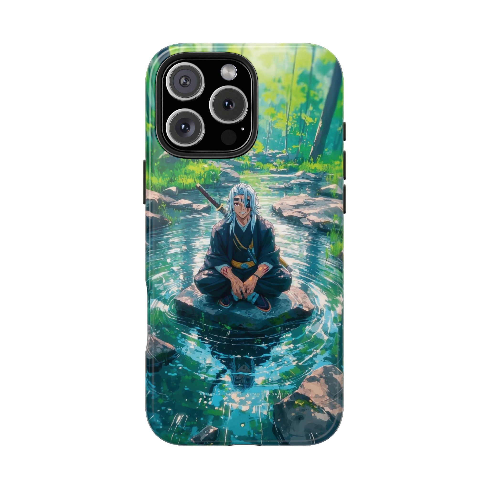 Serene Samurai Phone Case - Tough, Artistic Design for Nature Lovers