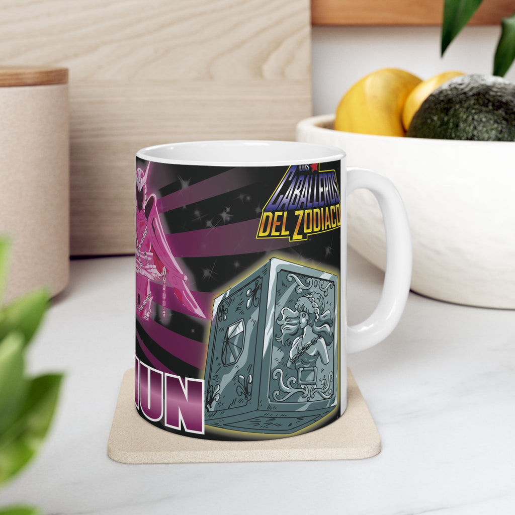 Shun Anime Character Ceramic Mug (11oz/15oz) – Pink Mecha Design