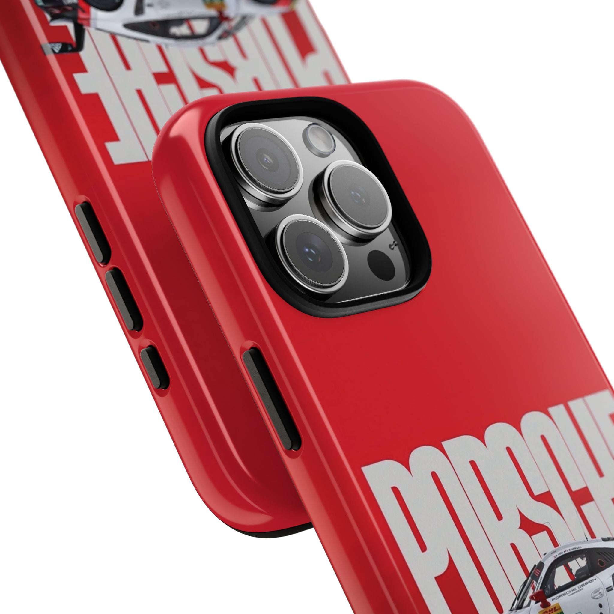 Porsche Racing Phone Case — Red Performance Car Protective Cover