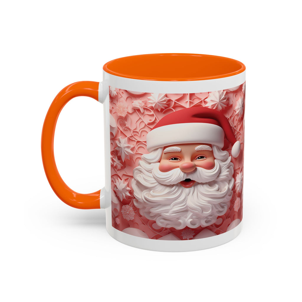 Festive Santa Coffee Mug, Christmas Mug, Holiday Gift, Winter Decoration, Cute Santa Artwork, Hot Cocoa Cup