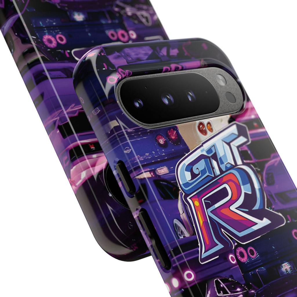 GTR Racing Phone Case – Neon Purple Sportscar Design