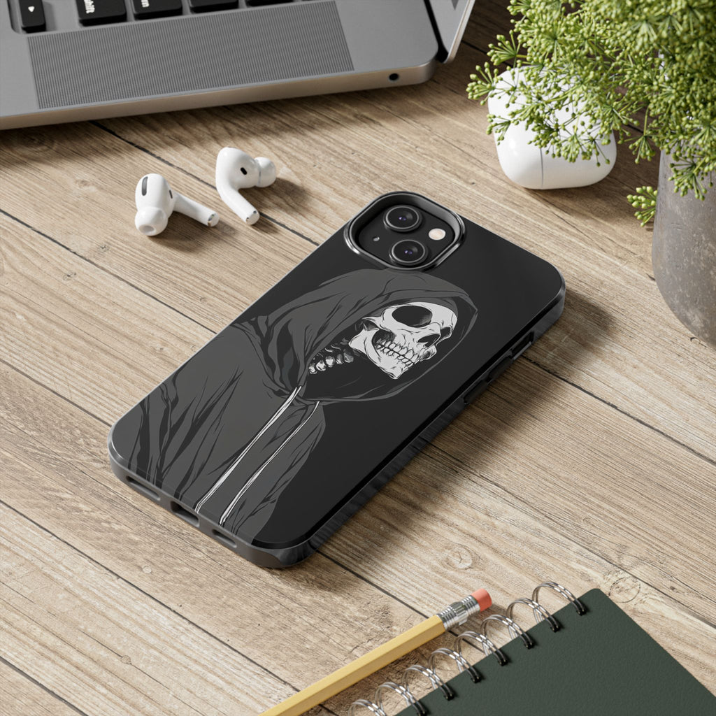 Edgy Skull Phone Cases, Protective Phone Cover, Goth Aesthetic, Halloween Decor, Unique Gift