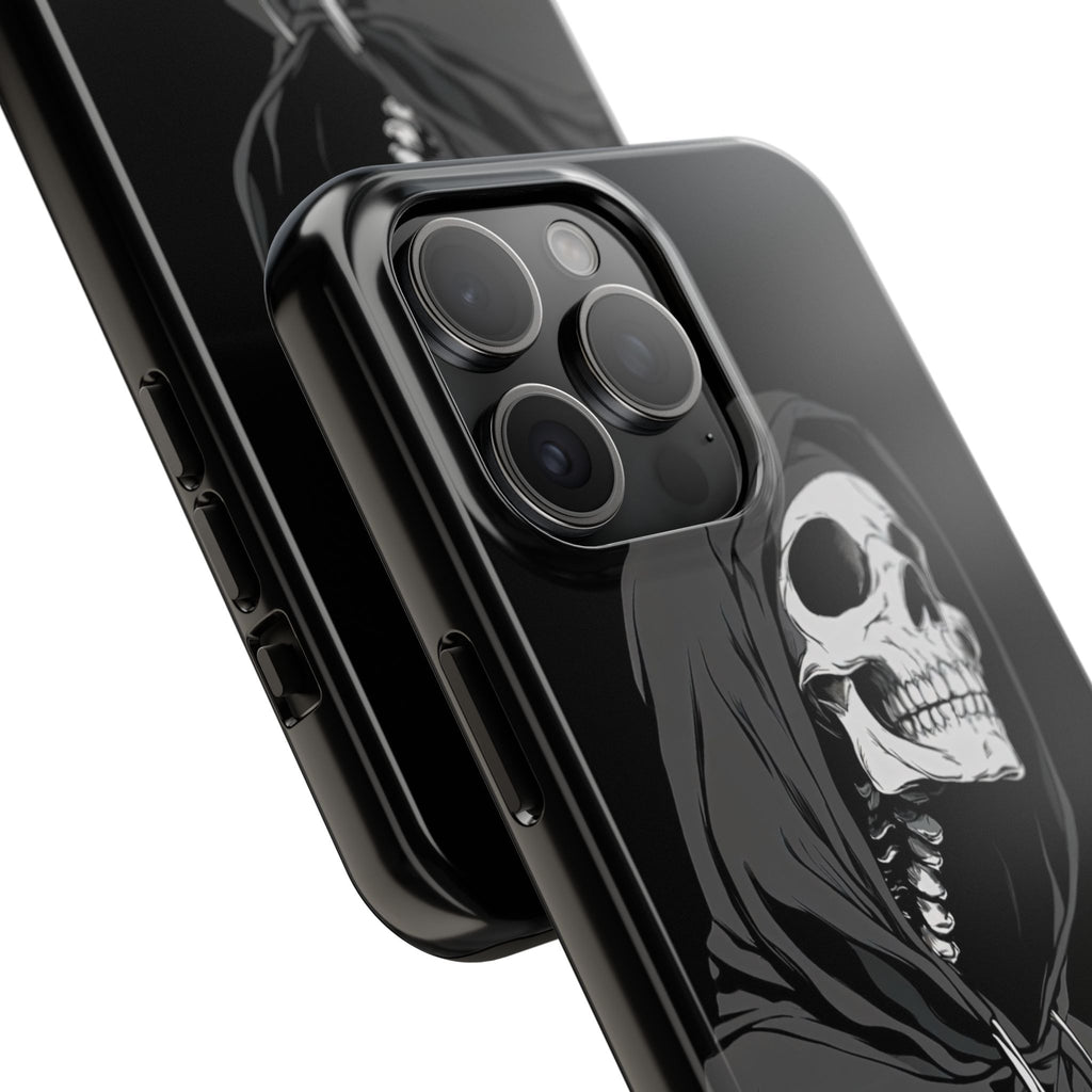Edgy Skull Phone Cases, Protective Phone Cover, Goth Aesthetic, Halloween Decor, Unique Gift