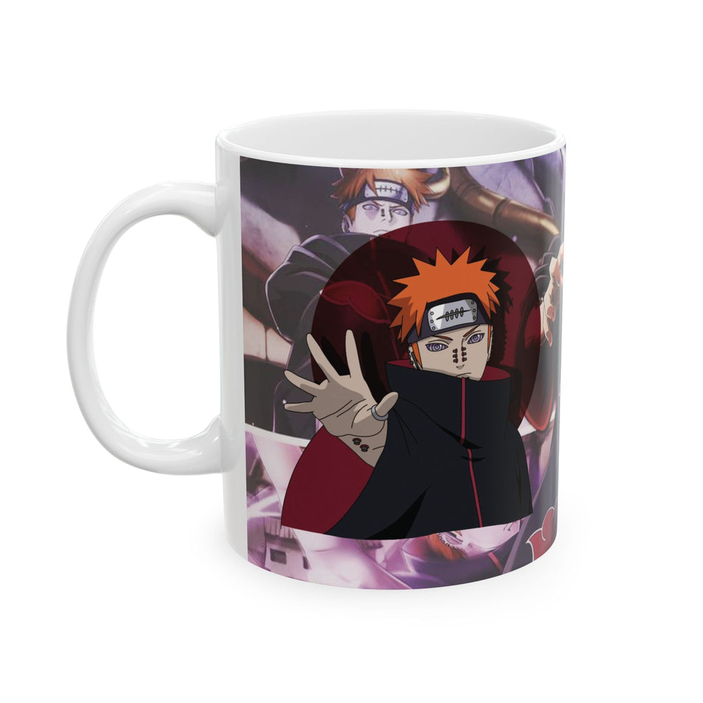 Anime Character Collage Mug — Dark Ninja Art Ceramic Coffee Cup (11oz, 15oz)