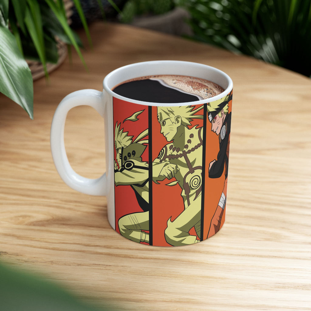 Naruto Evolution Ceramic Mug — Anime Ninja Transformations (11oz, 15oz)