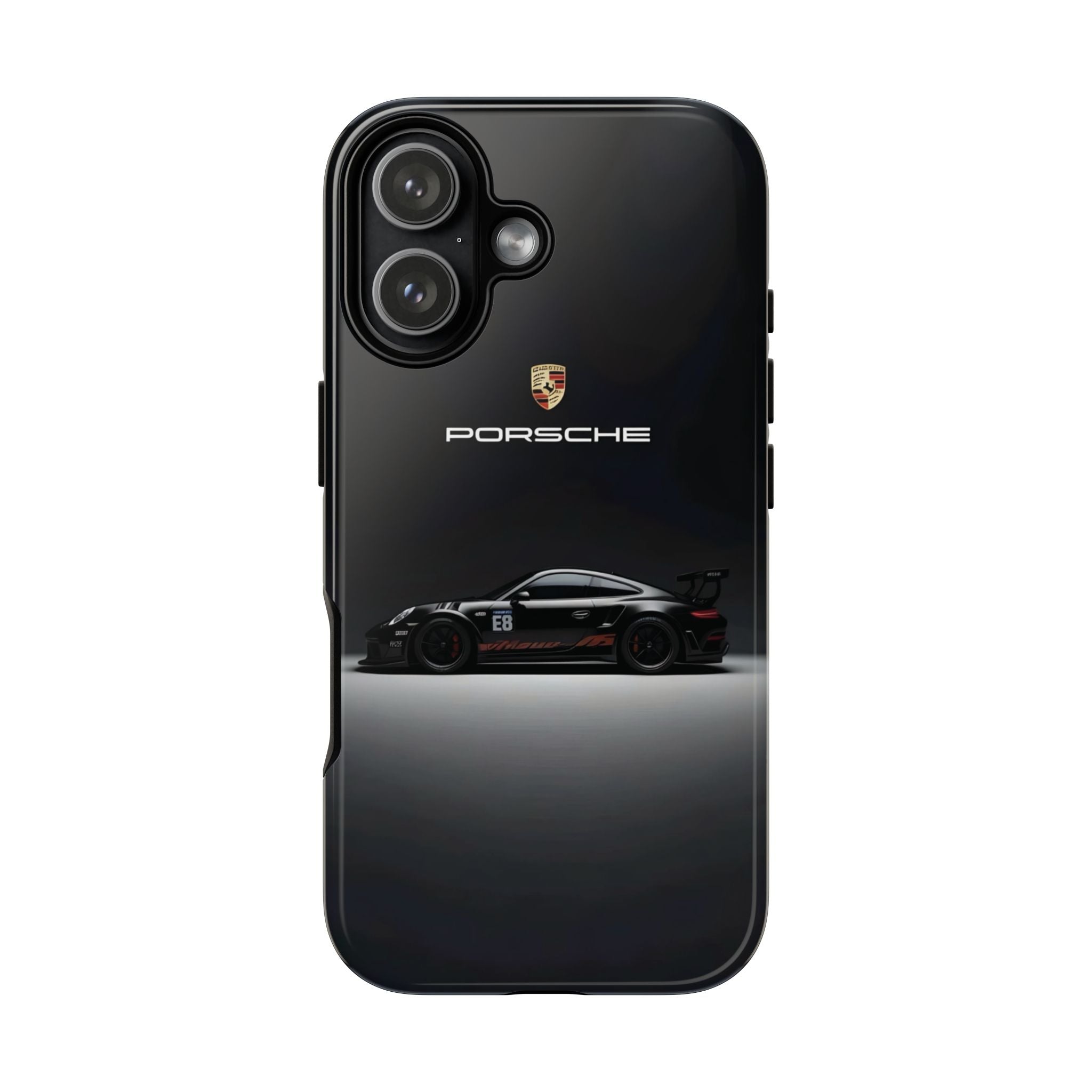 Porsche Racing Phone Case — Sleek Black Sports Car Tough Case